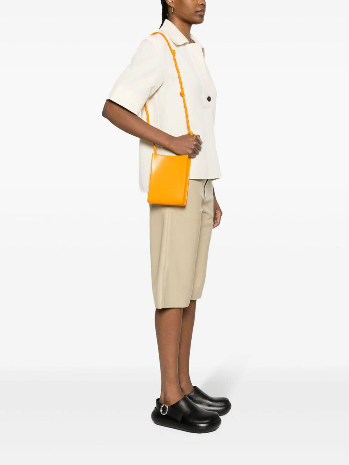 Shop Jil Sander Small Tangle Bag In Orange