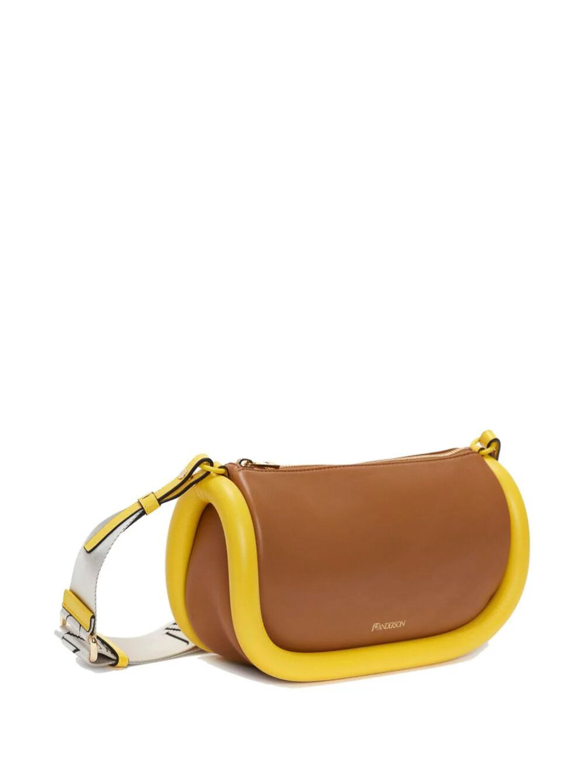 Shop Jw Anderson Leather Shoulder Bag In Yellow