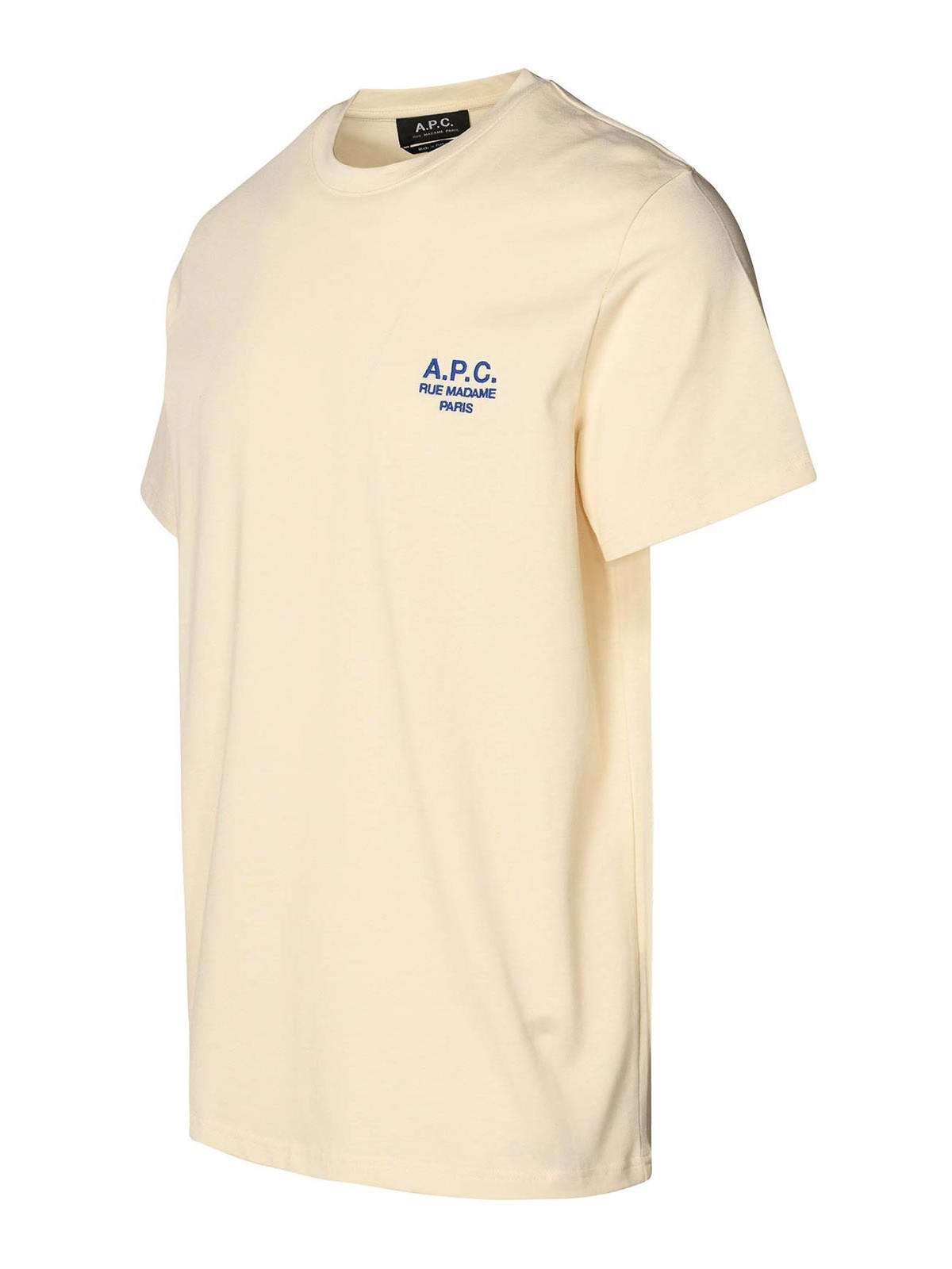 Shop Apc Raymond Ivory Cotton T-shirt In Cream