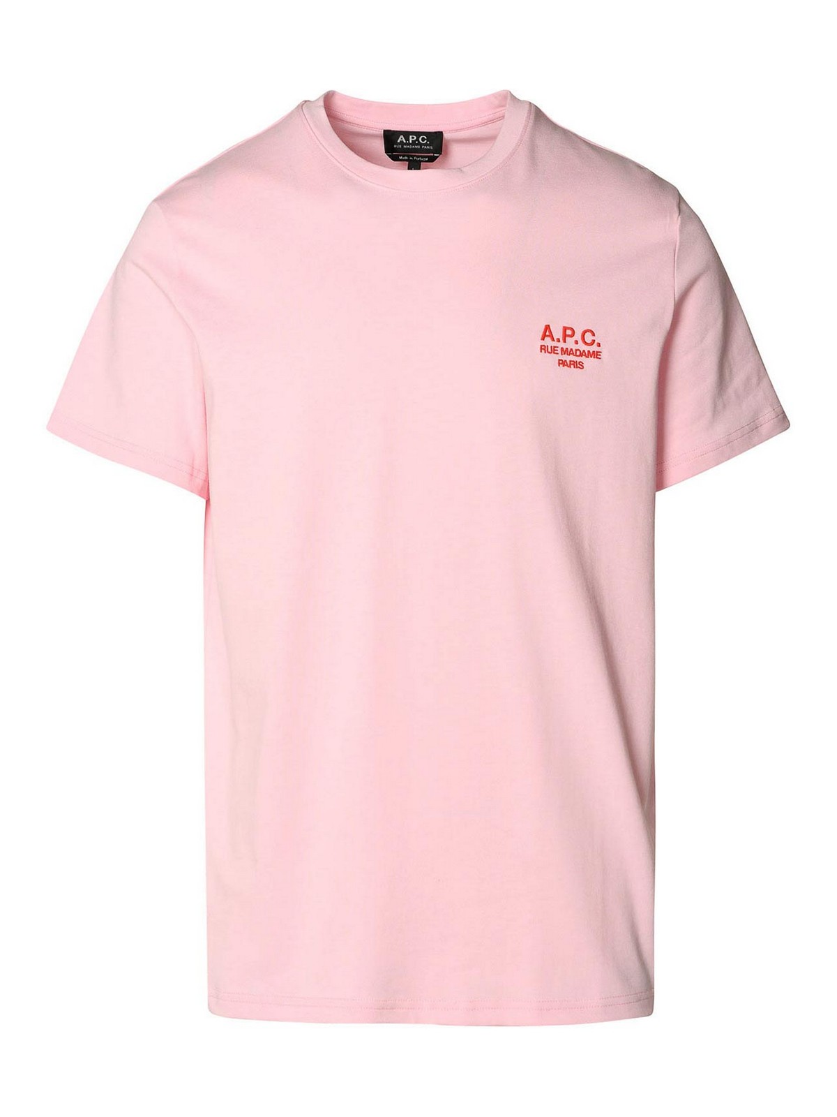 Apc Raymond Pink Cotton T-shirt In Nude & Neutrals