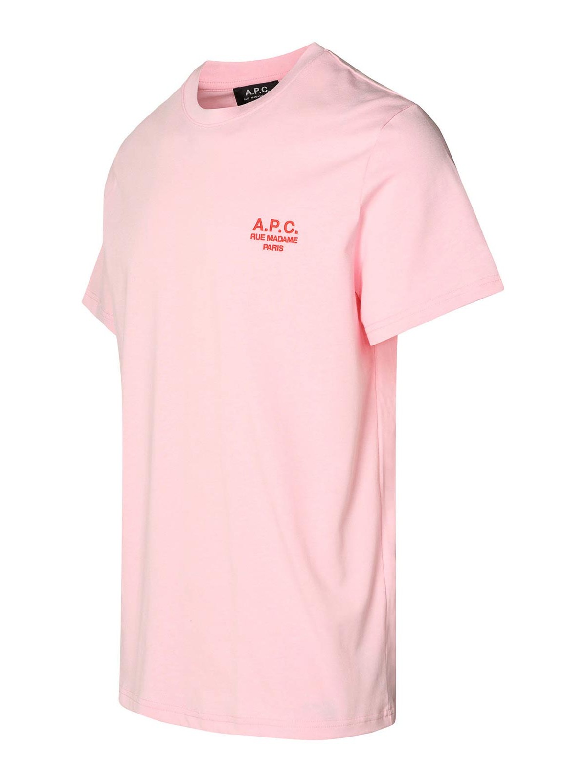 Shop Apc Raymond Pink Cotton T-shirt In Nude & Neutrals