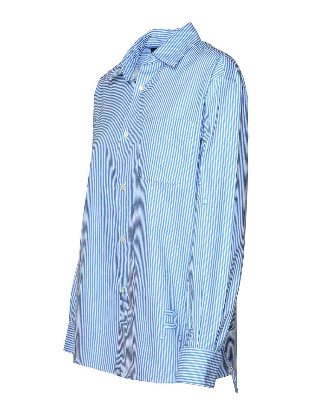 Shop Apc Camisa - Azul Claro In Light Blue