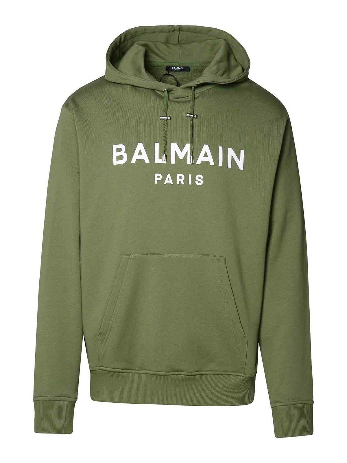 Shop Balmain Maxi Logo Sweatshirt In Green