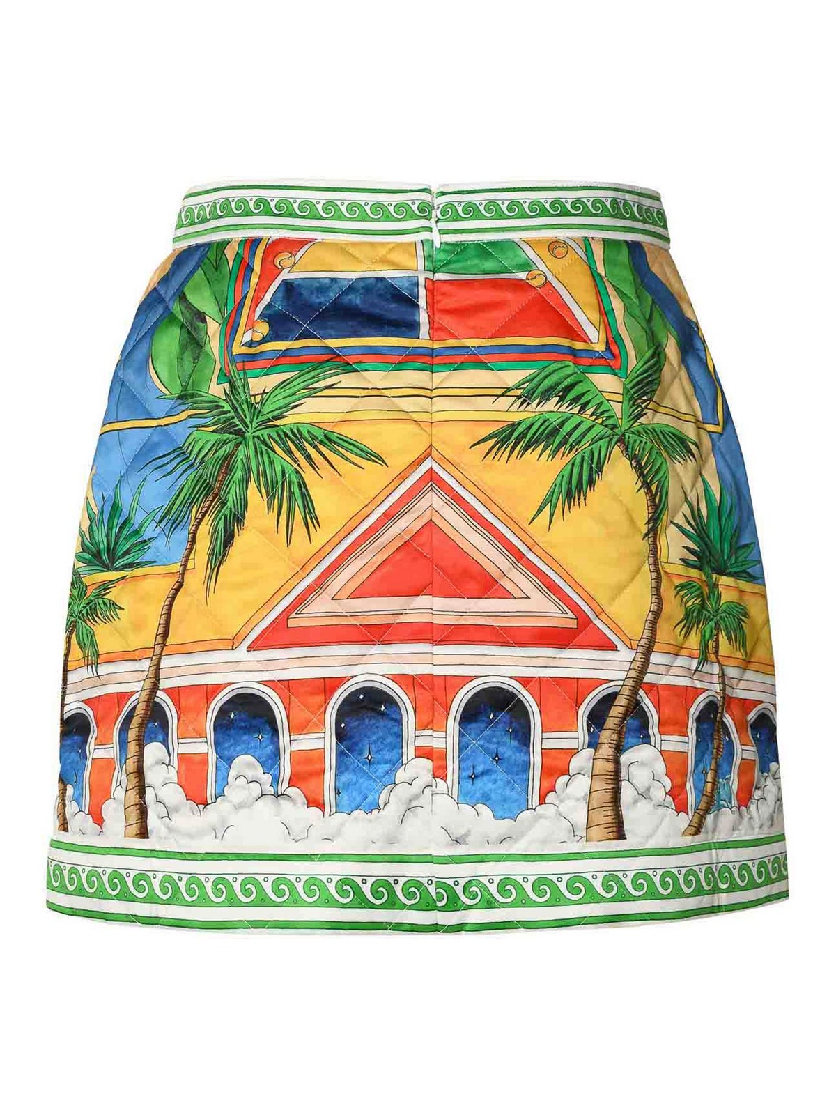 Shop Casablanca Multicolor Polyester Skirt In Multicolour