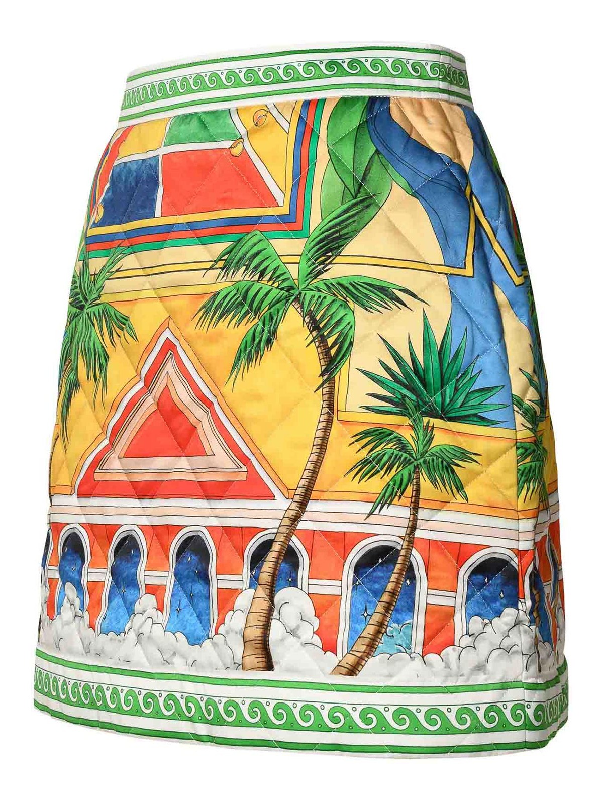 Shop Casablanca Multicolor Polyester Skirt In Multicolour