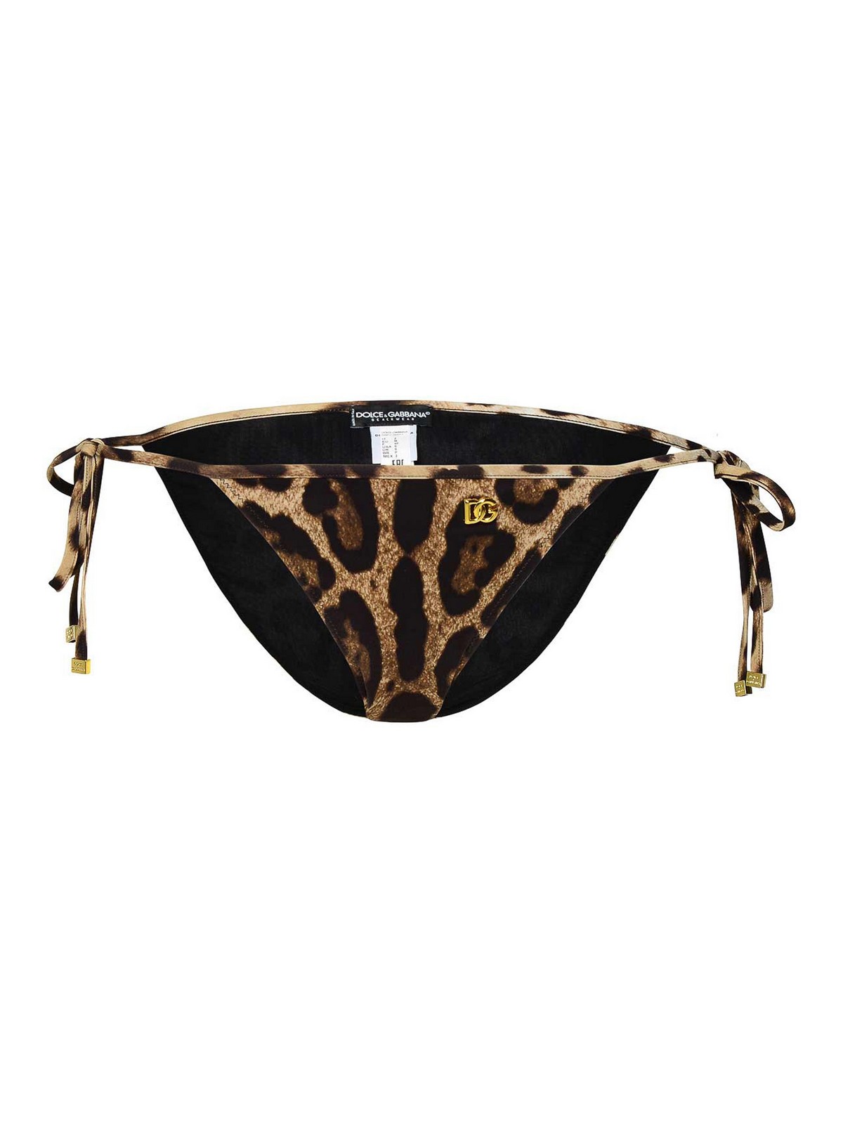 Shop Dolce & Gabbana Brown Polyamide Blend Bikini Bottoms