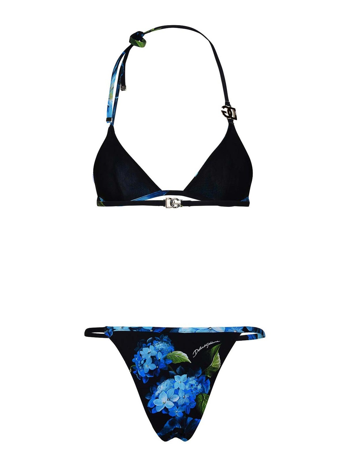 Shop Dolce & Gabbana Multicolor Polyamide Blend Bikini In Blue