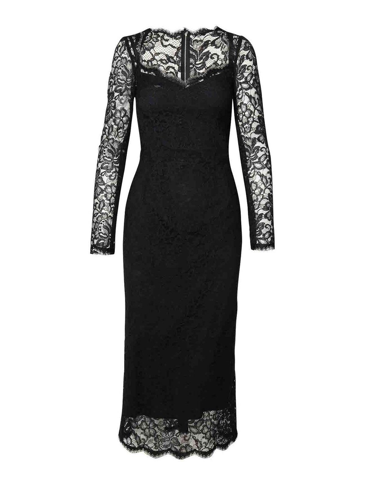 Shop Dolce & Gabbana Vestido Midi - Negro In Black
