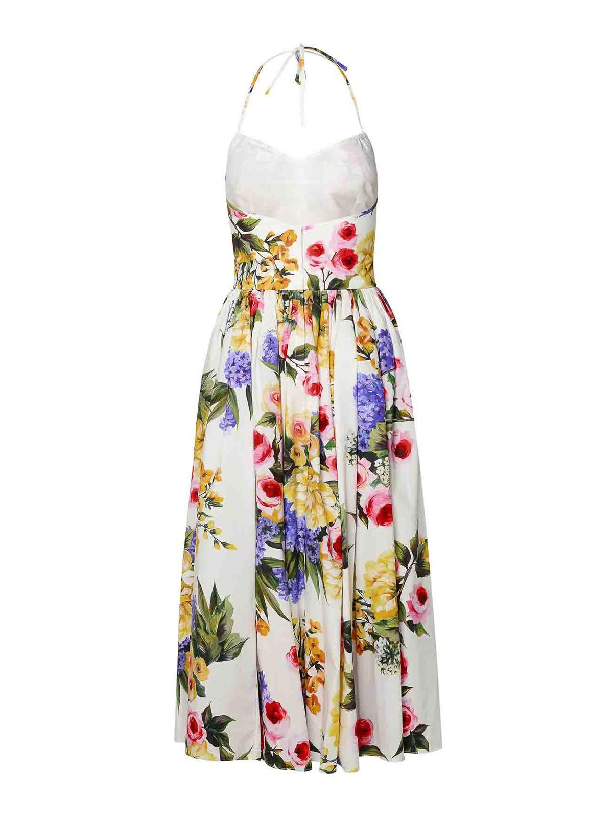 Shop Dolce & Gabbana Multicolor Cotton Dress In Multicolour