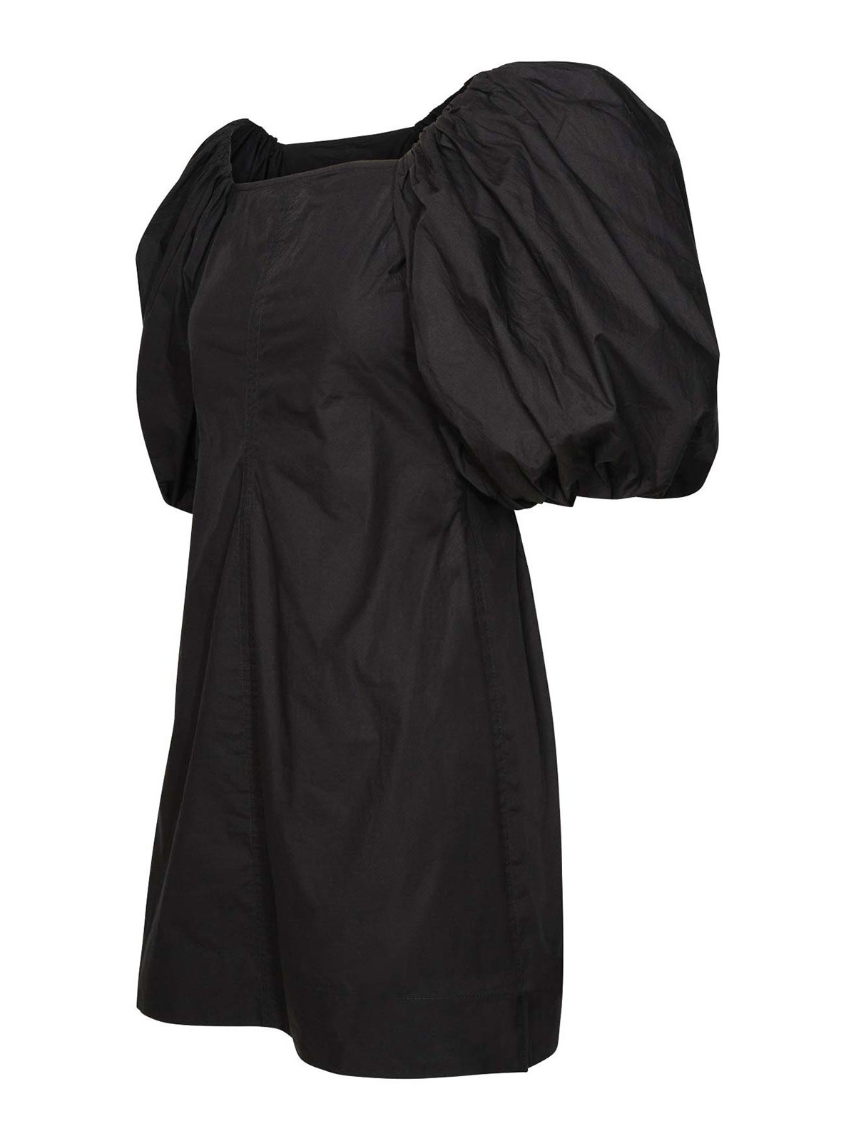 Shop Ganni Black Cotton Dress