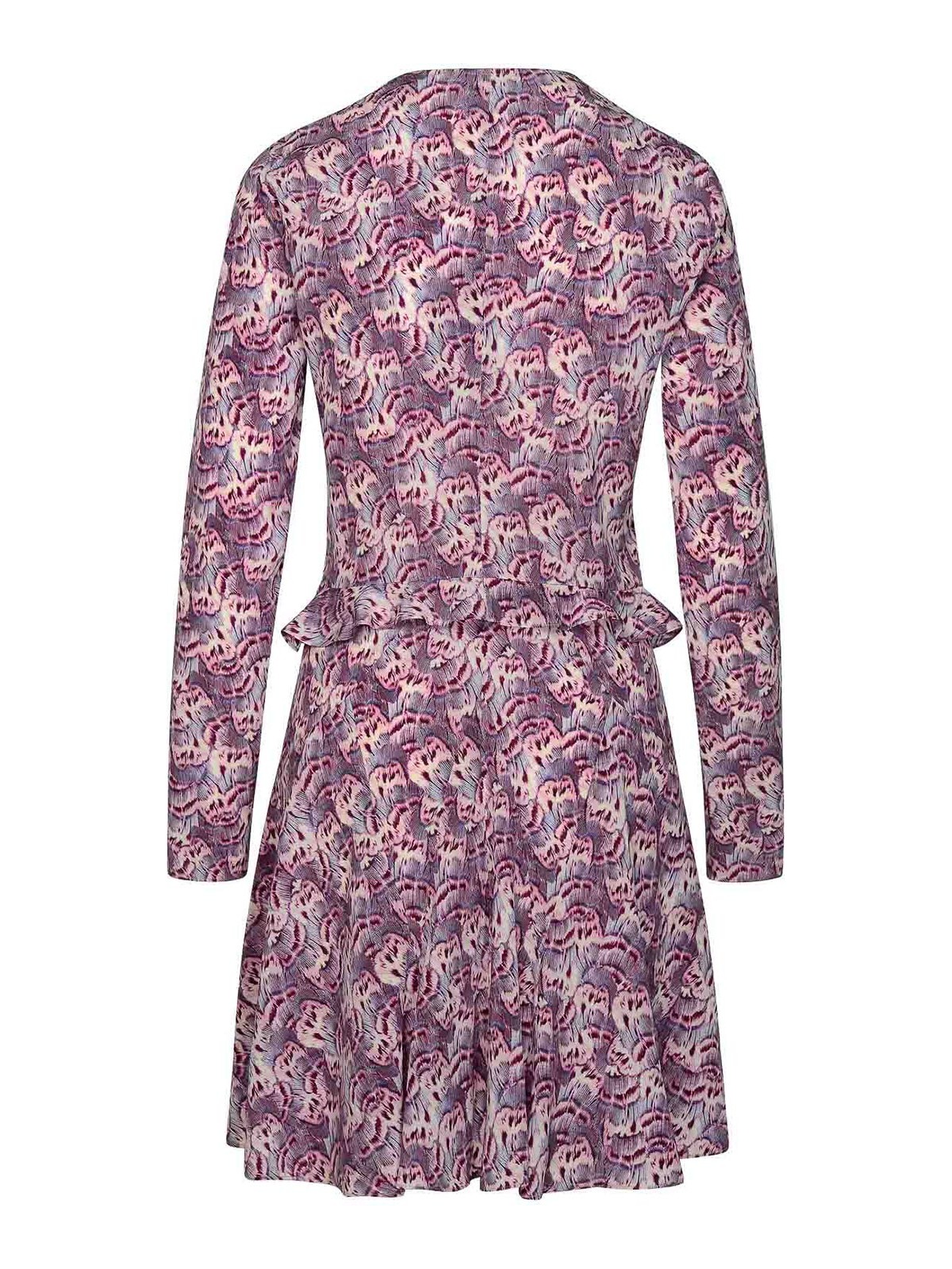 Shop Isabel Marant Usmara Purple Silk Dress