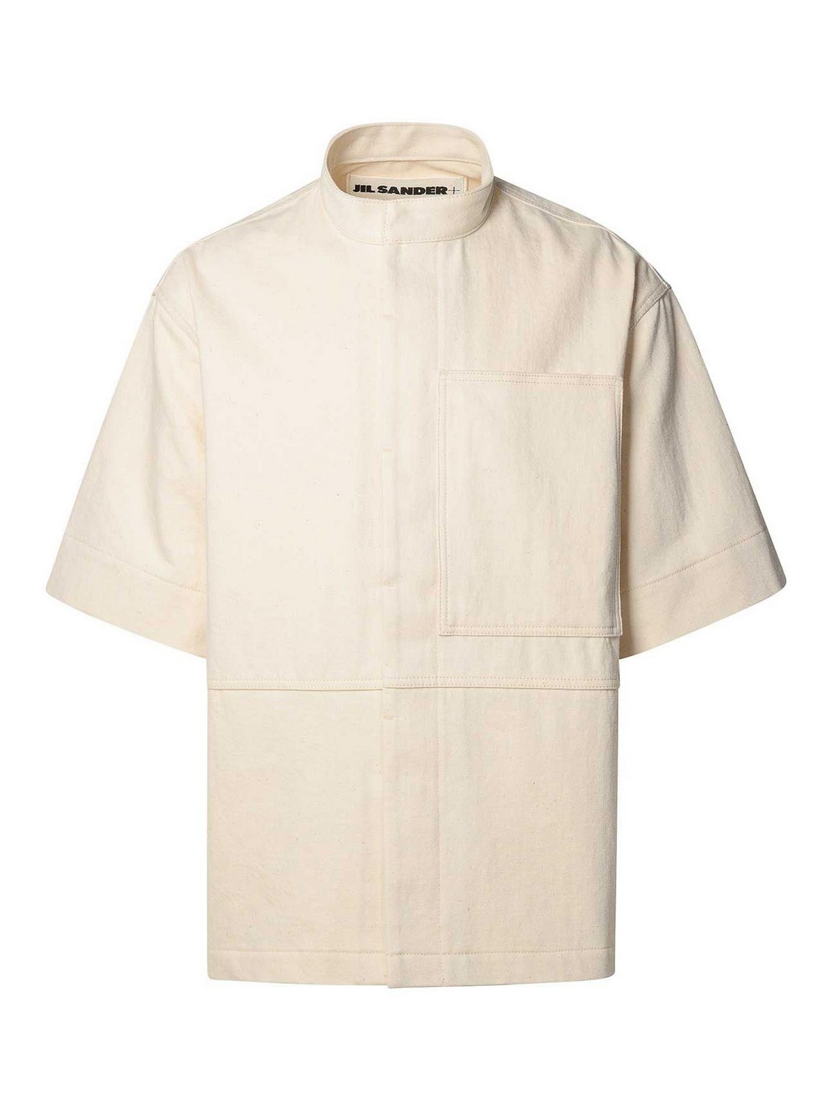 Shop Jil Sander Cotton Shirt In Cream