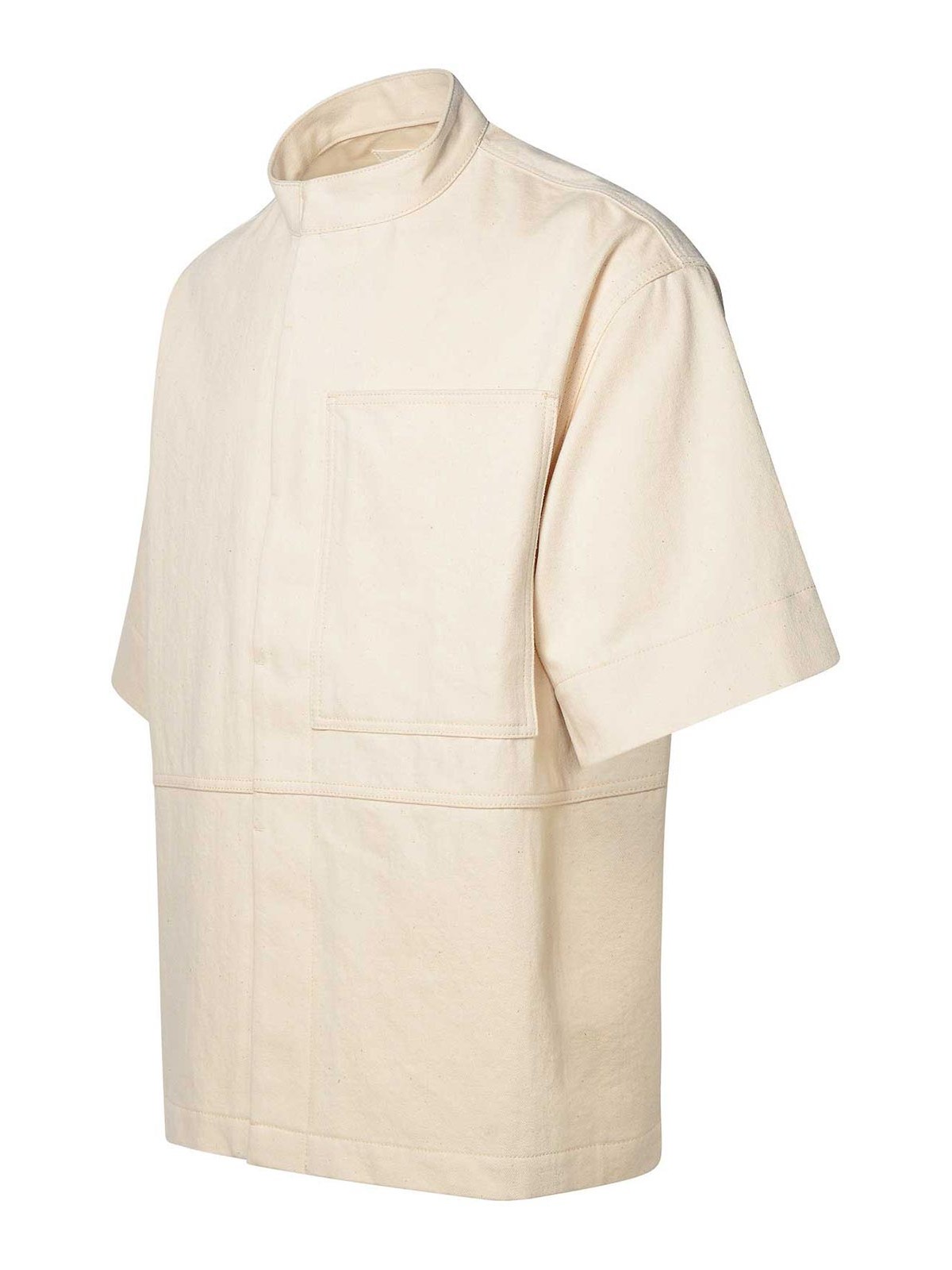 Shop Jil Sander Cotton Shirt In Cream