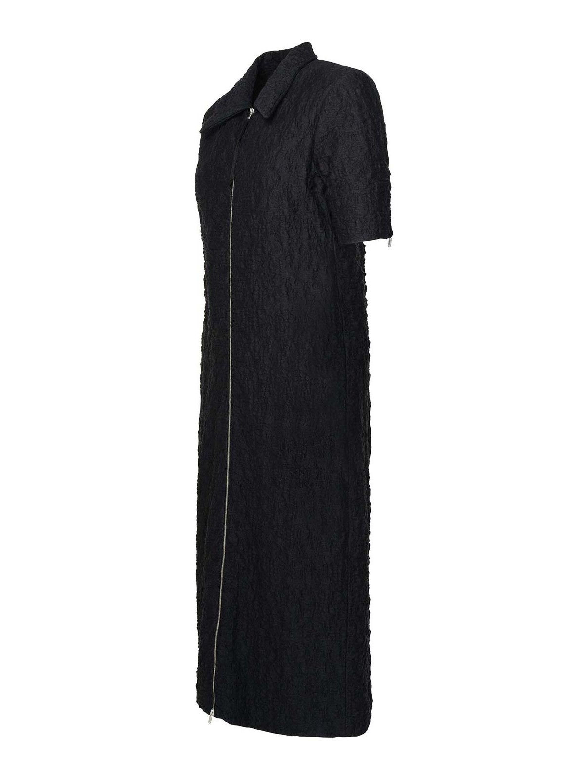 Shop Jil Sander Black Cotton Blend Dress
