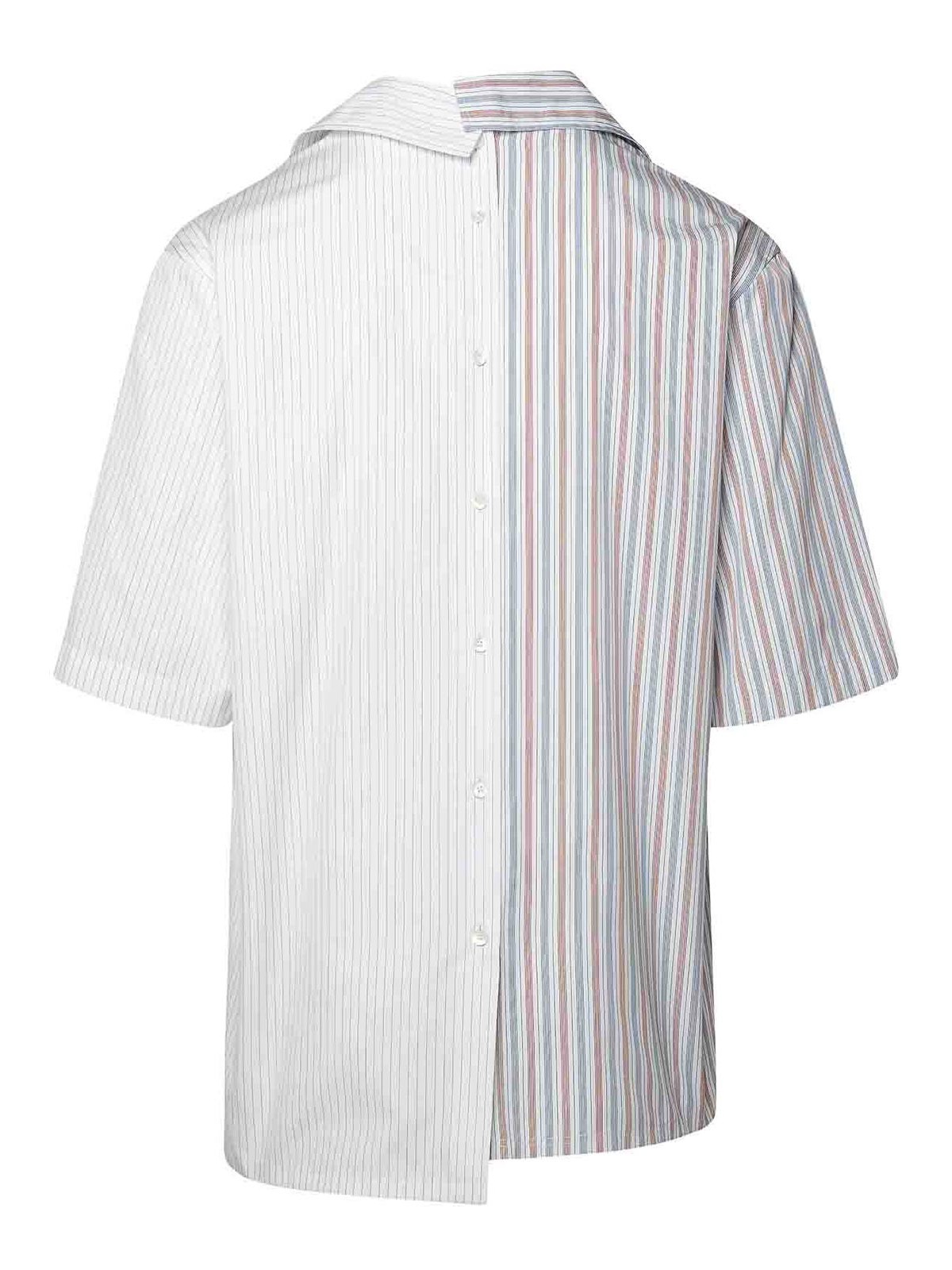 Shop Lanvin Asymmetric Shirt In Multicolour