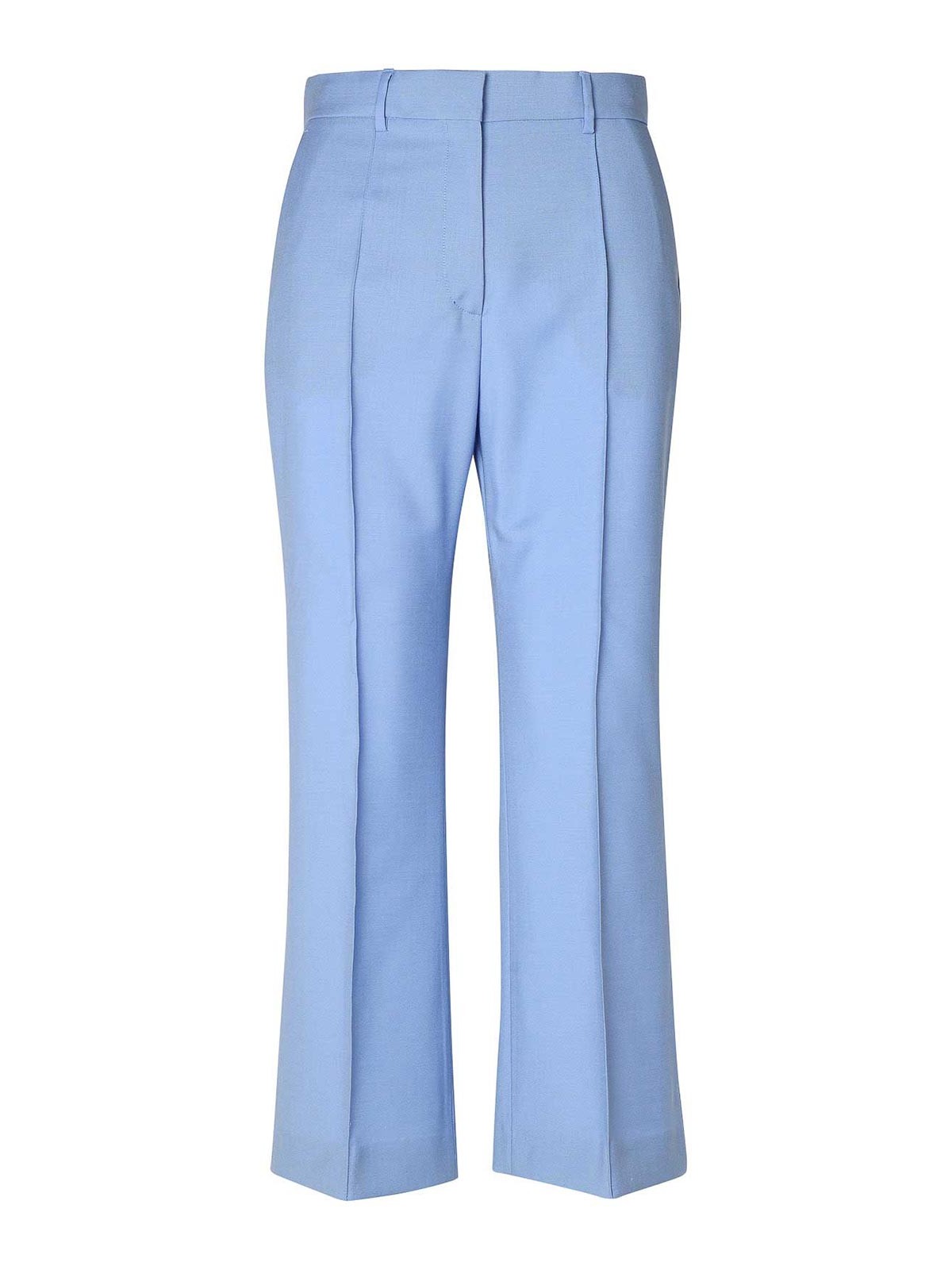 Shop Lanvin Wide Pants In Light Blue