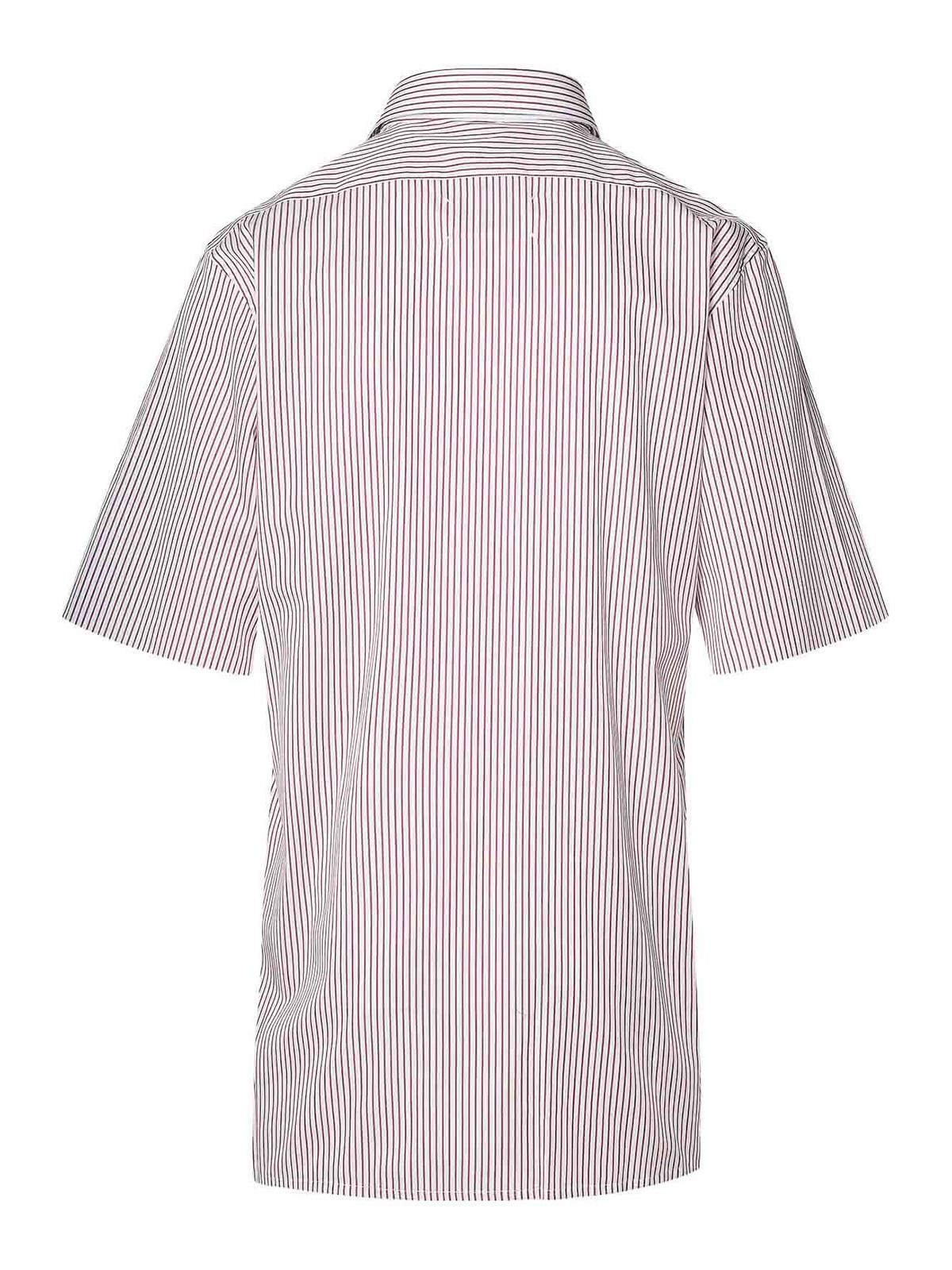 Shop Maison Margiela Two-tone Cotton Shirt In Nude & Neutrals