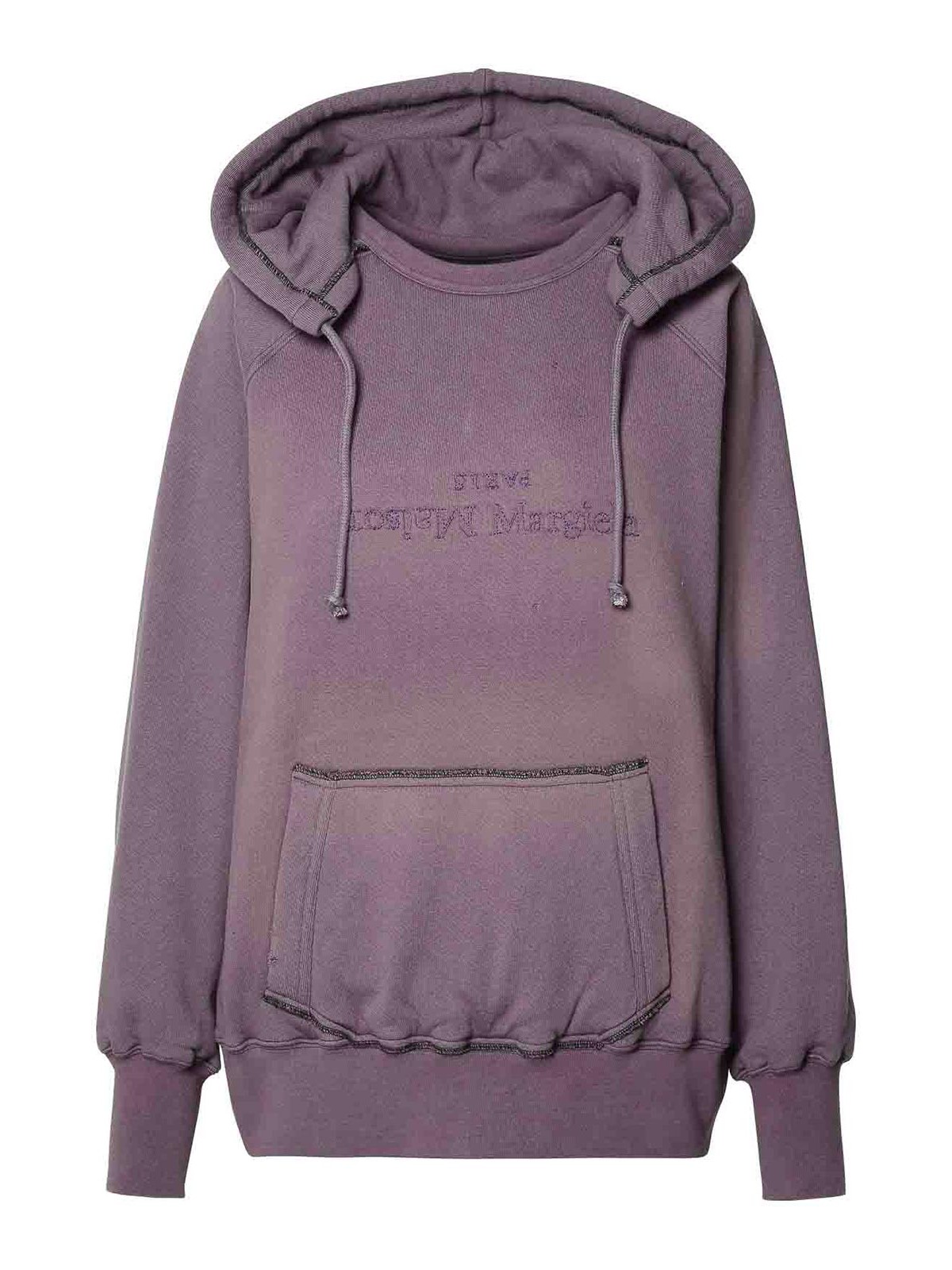 Shop Maison Margiela Purple Cotton Sweatshirt