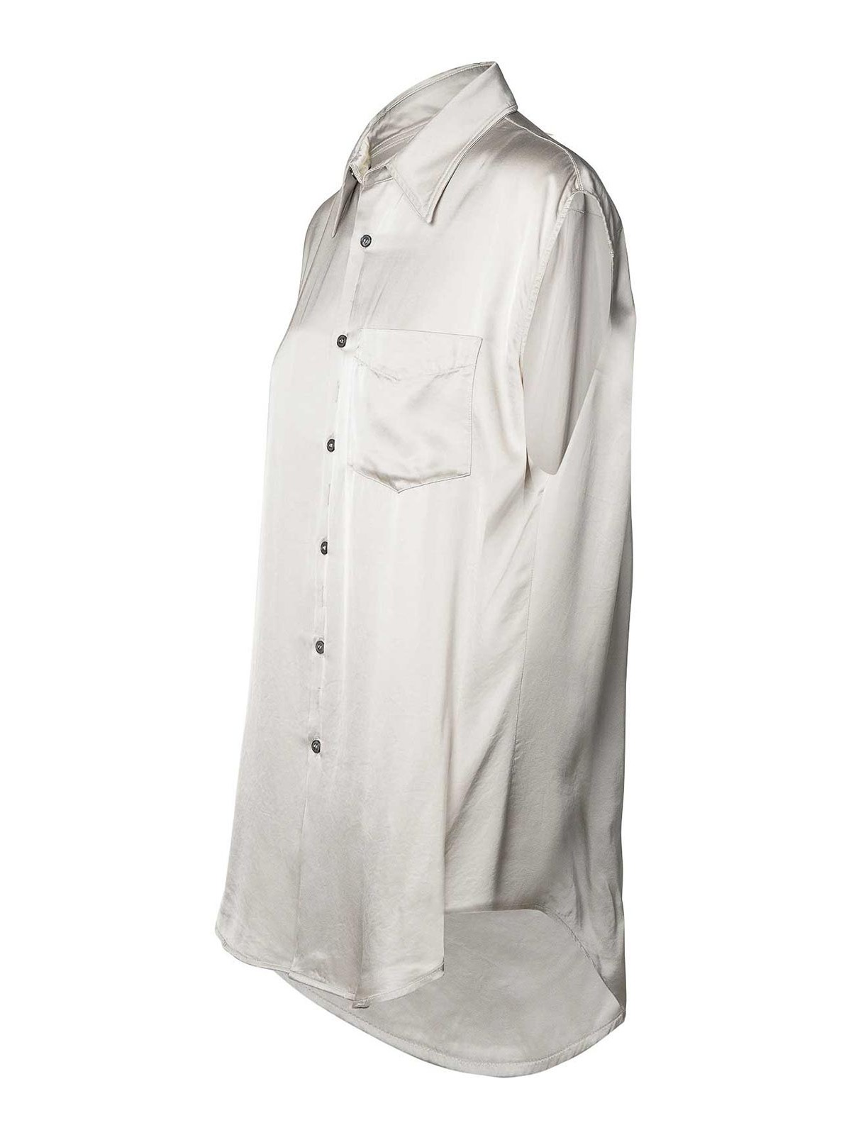 Shop Mm6 Maison Margiela Cotton Shirt In Grey