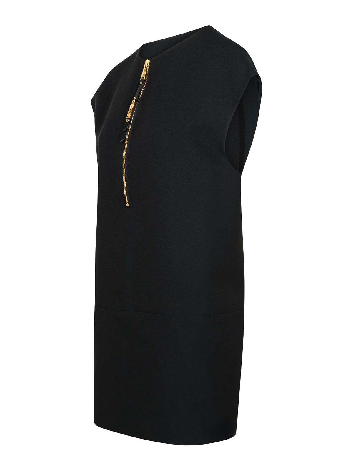 Shop Moschino Black Acetate Dress