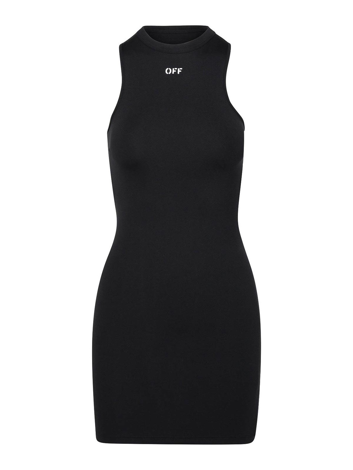 Shop Off-white Rowing Black Polyamide Dress