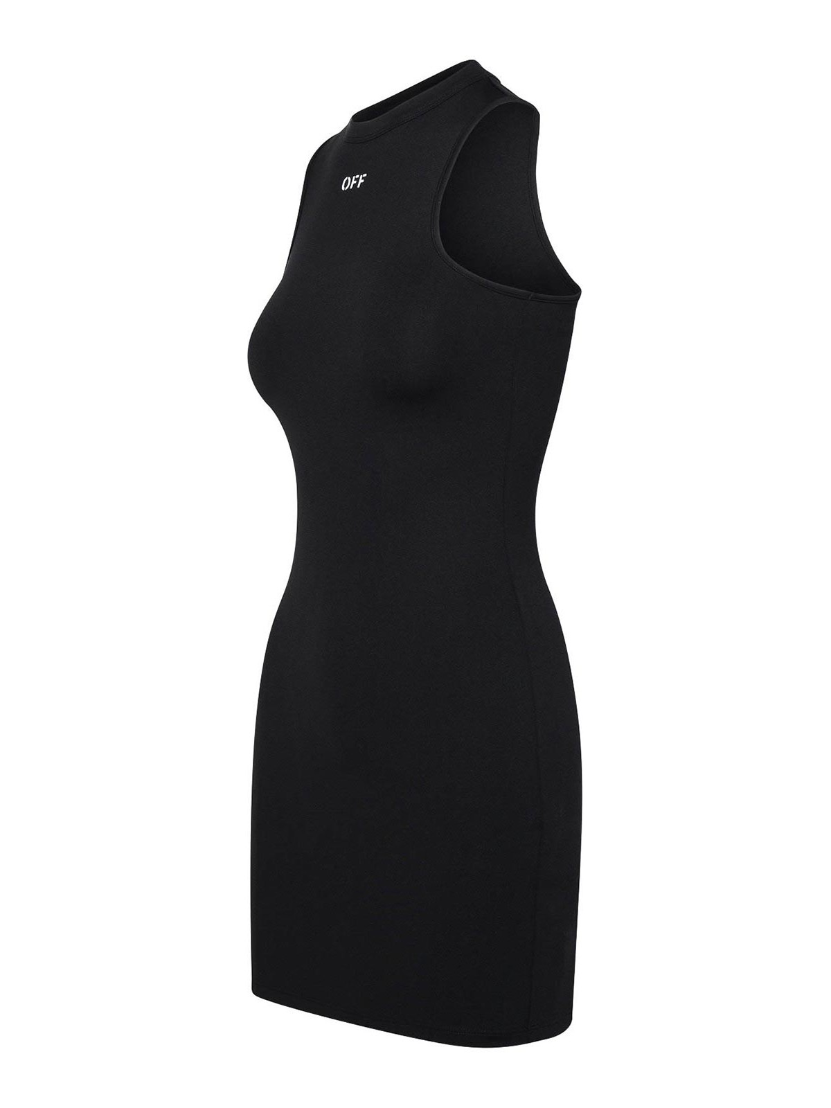Shop Off-white Rowing Black Polyamide Dress