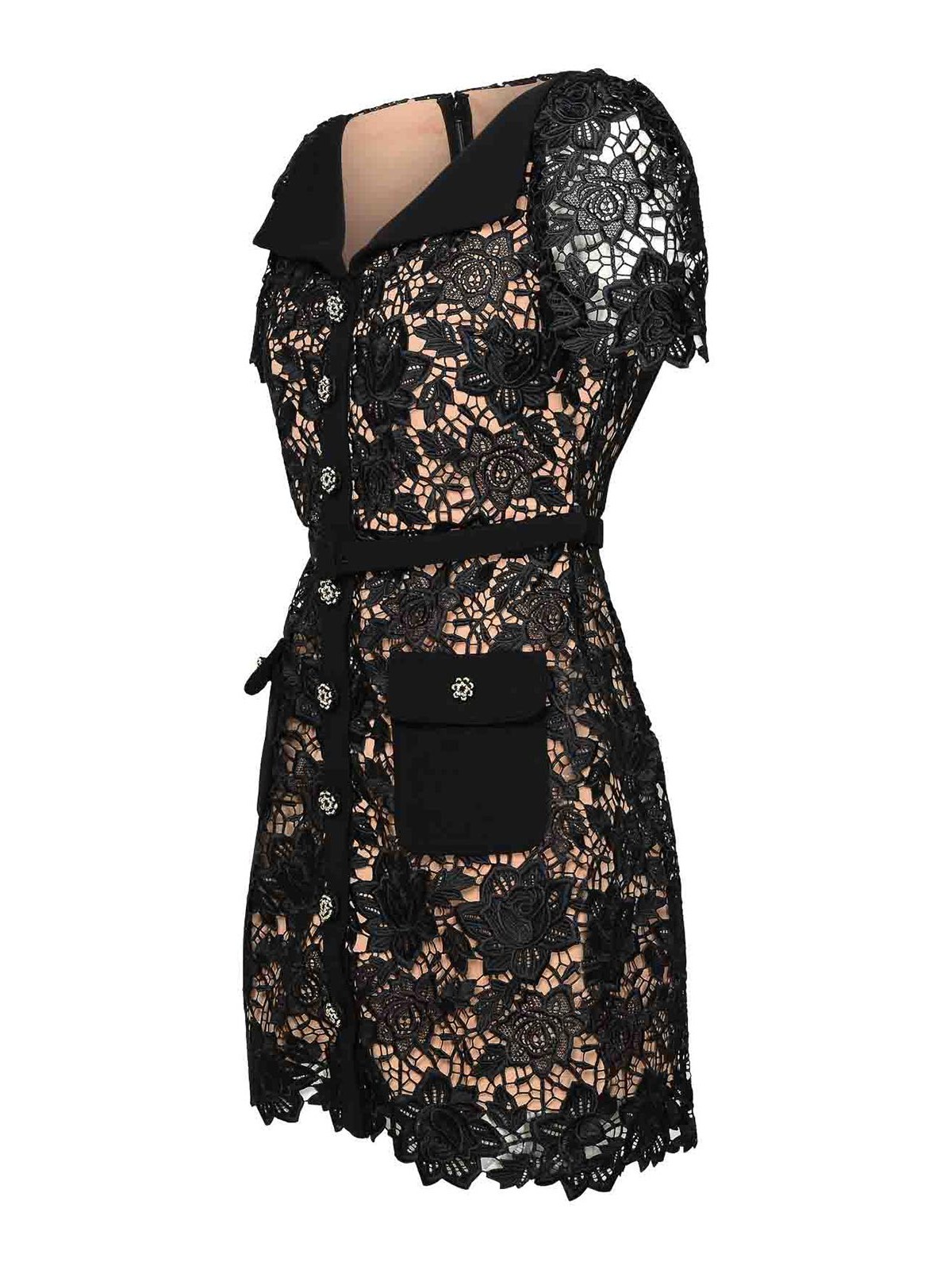 Shop Self-portrait Black Polyester Dress