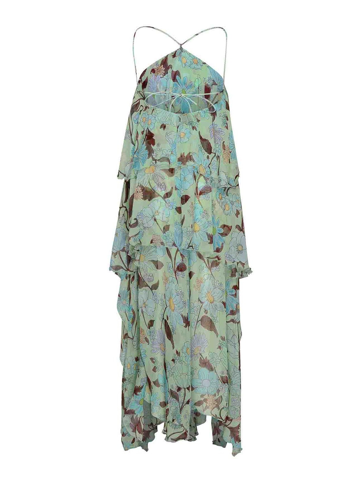 Shop Stella Mccartney Multicolor Silk Dress In Multicolour