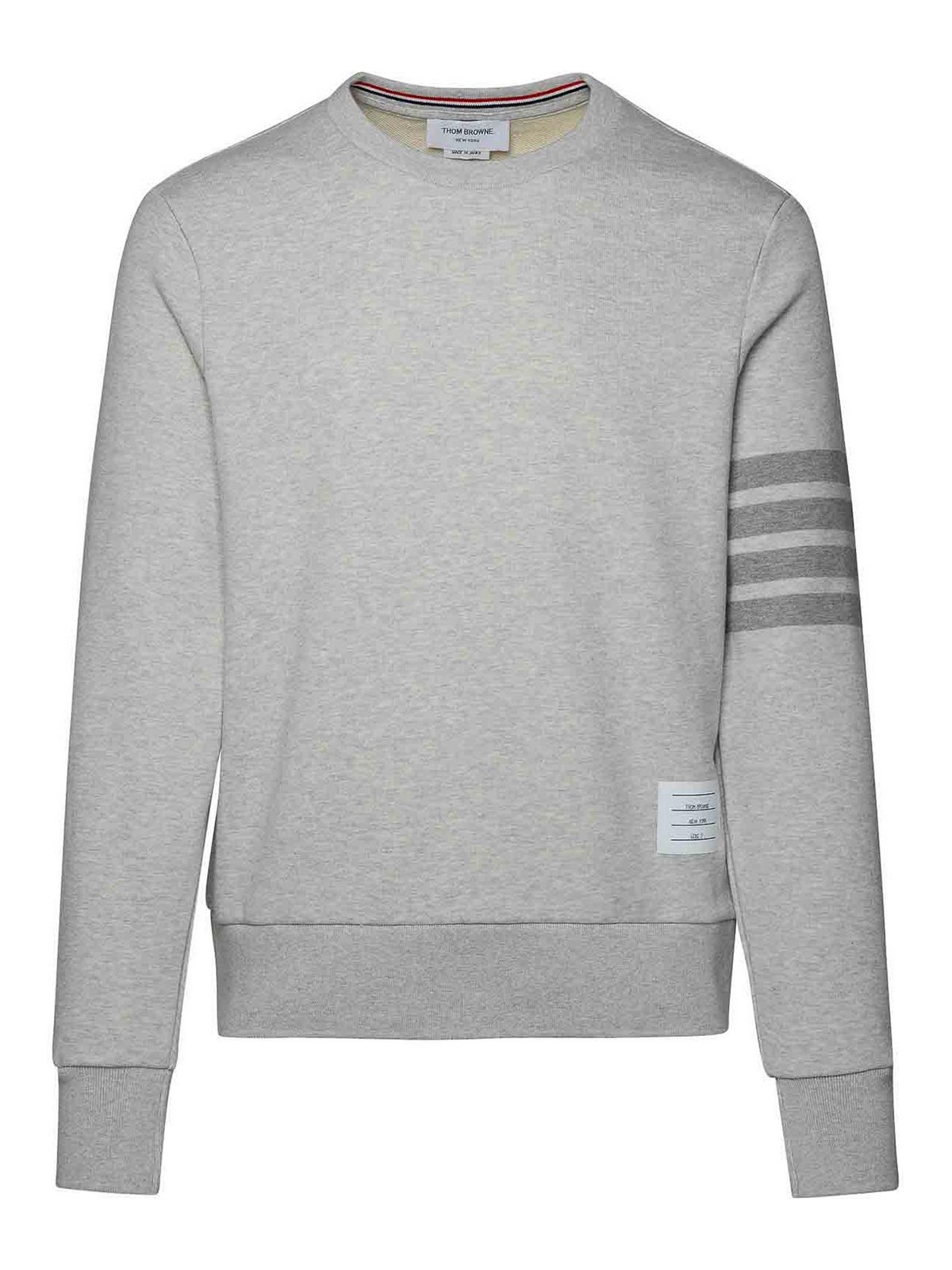 Shop Thom Browne Gray Cotton Sweatshirt In Grey