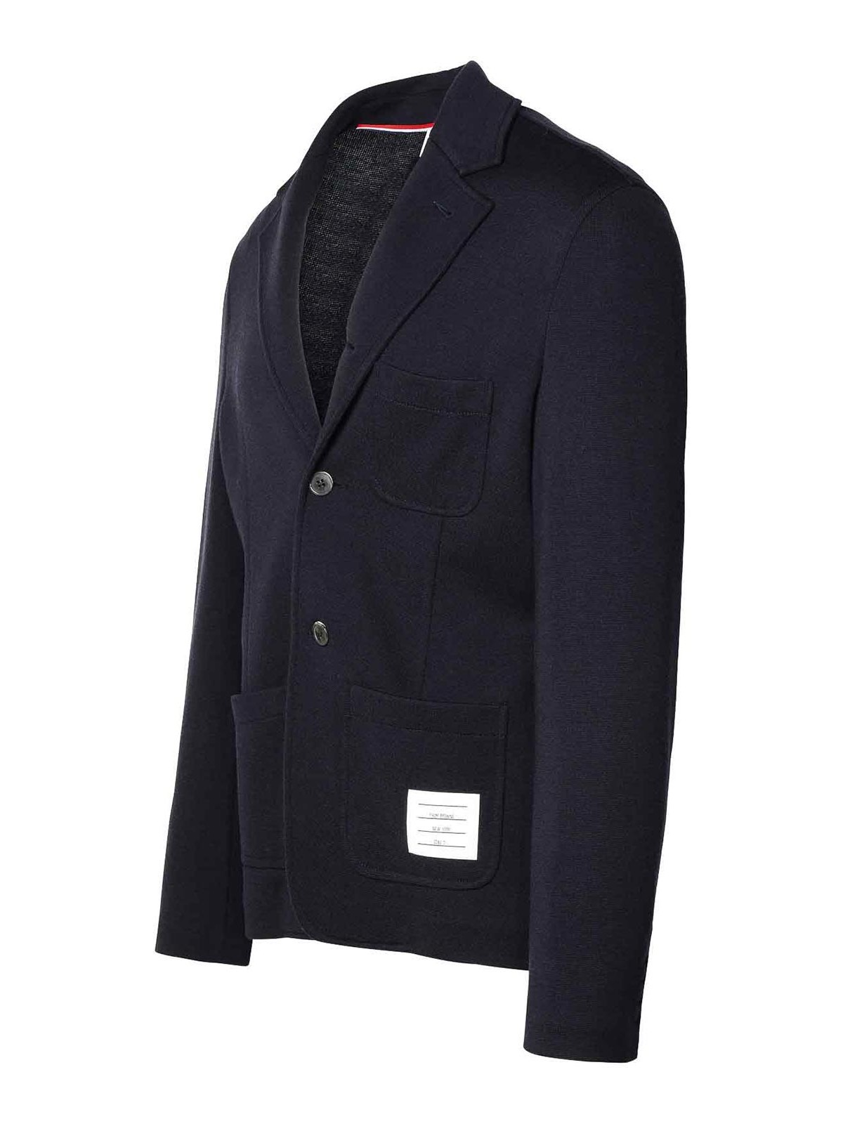 Shop Thom Browne Navy Virgin Wool Blazer In Dark Blue