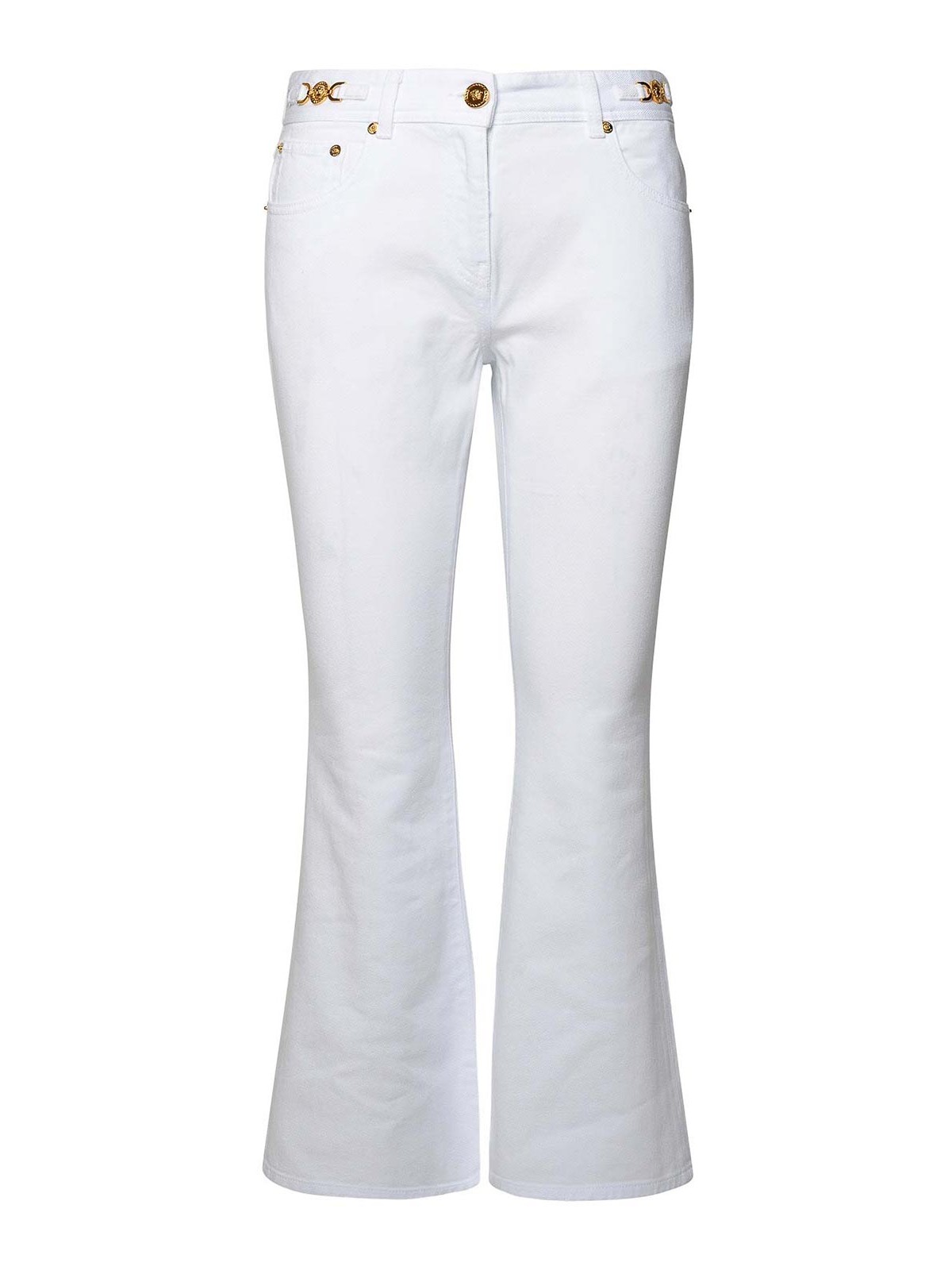 Shop Versace Jeans Boot-cut - Blanco In White