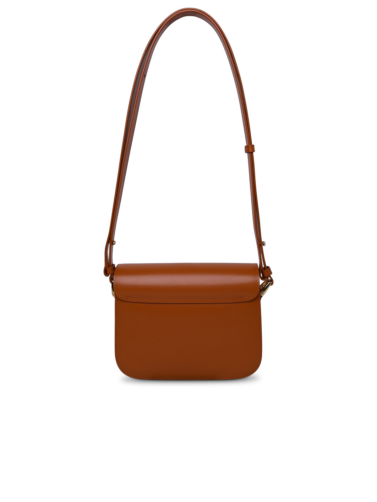 Shop Apc Terracotta Leather Bag In Brown