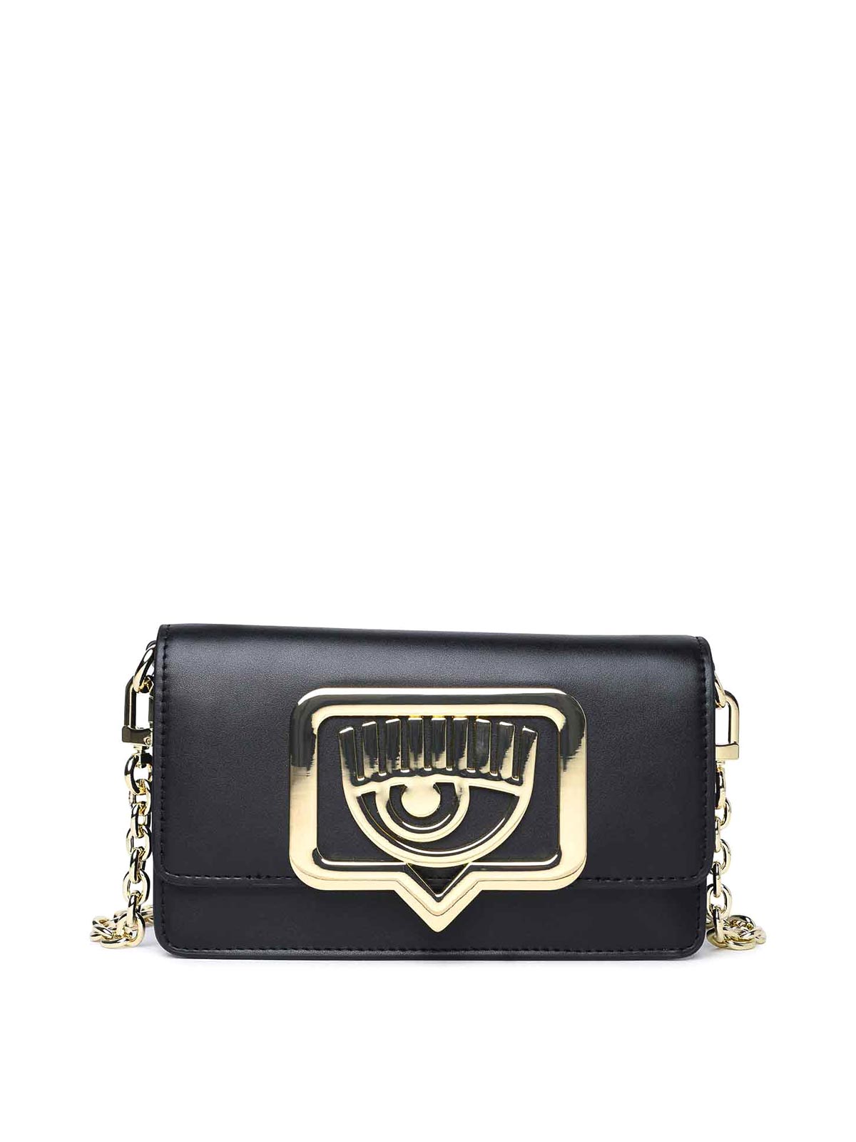Shop Chiara Ferragni Leather Bag In Black