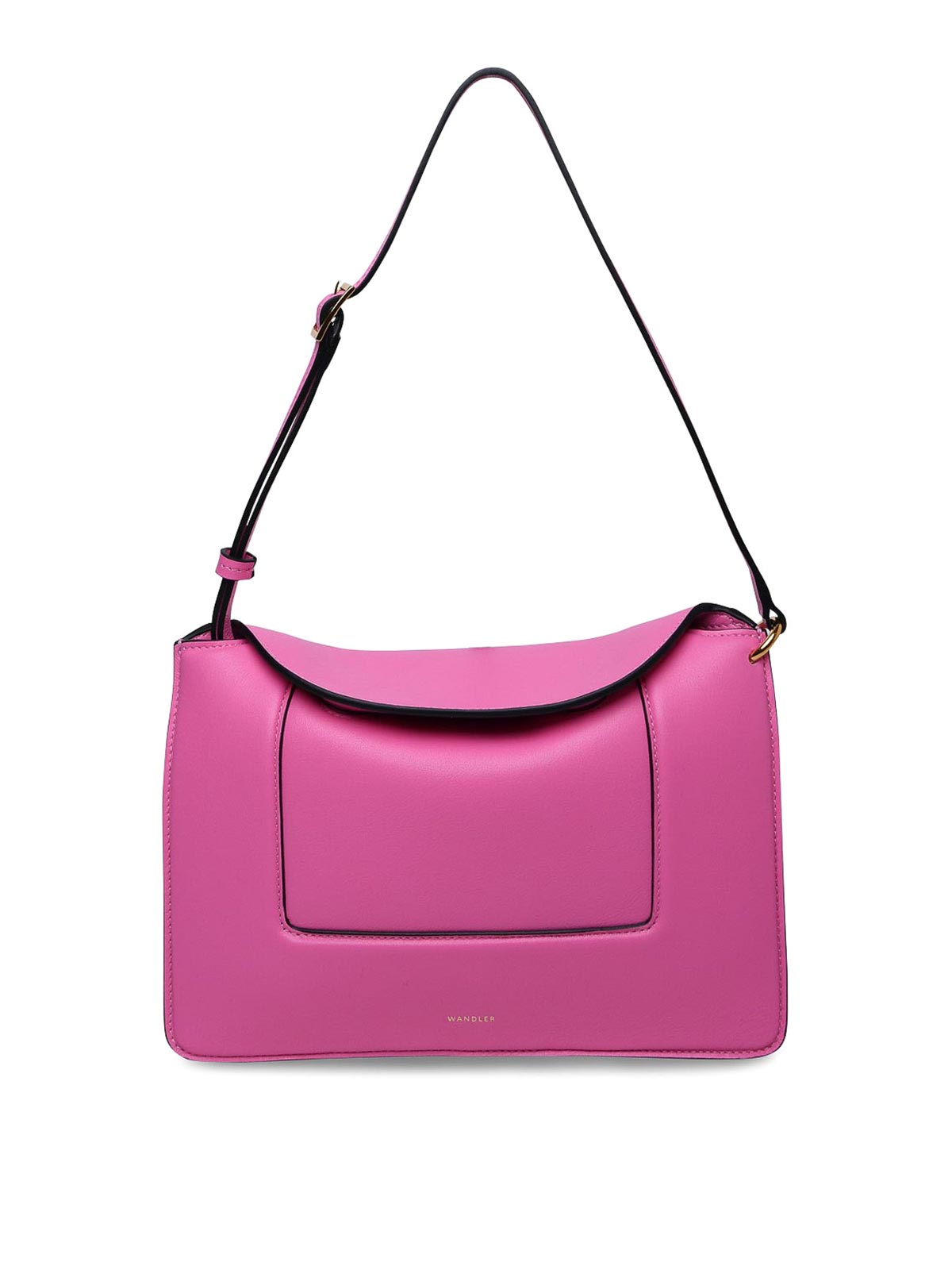Shop Wandler Penelope Pink Calf Leather Bag In Fuchsia