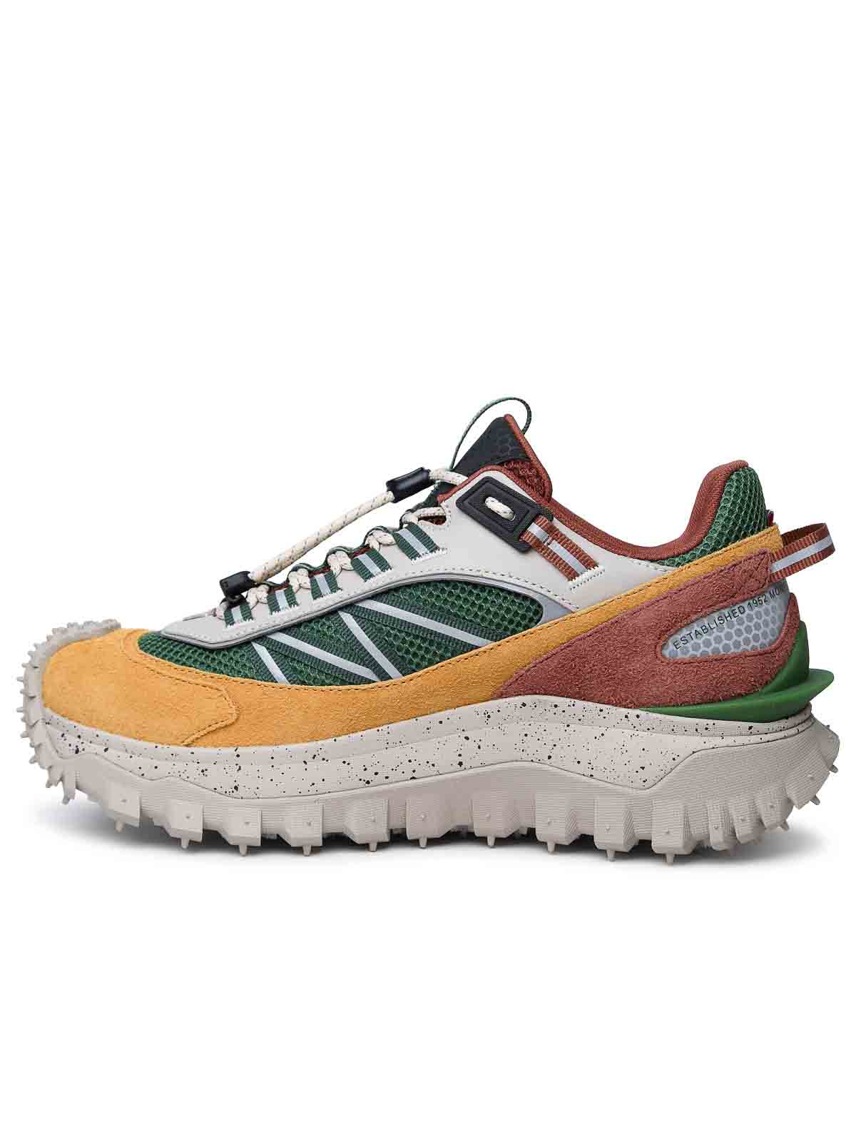 Shop Moncler Multicolor Leather Blend Sneakers In Multicolour
