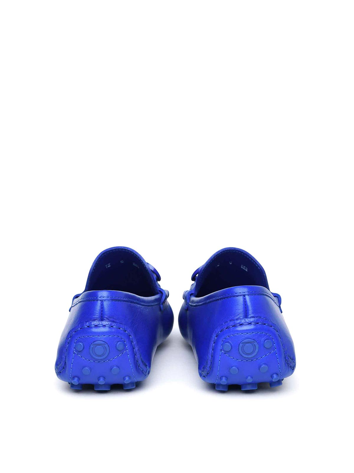 Shop Ferragamo Blue Leather Loafers