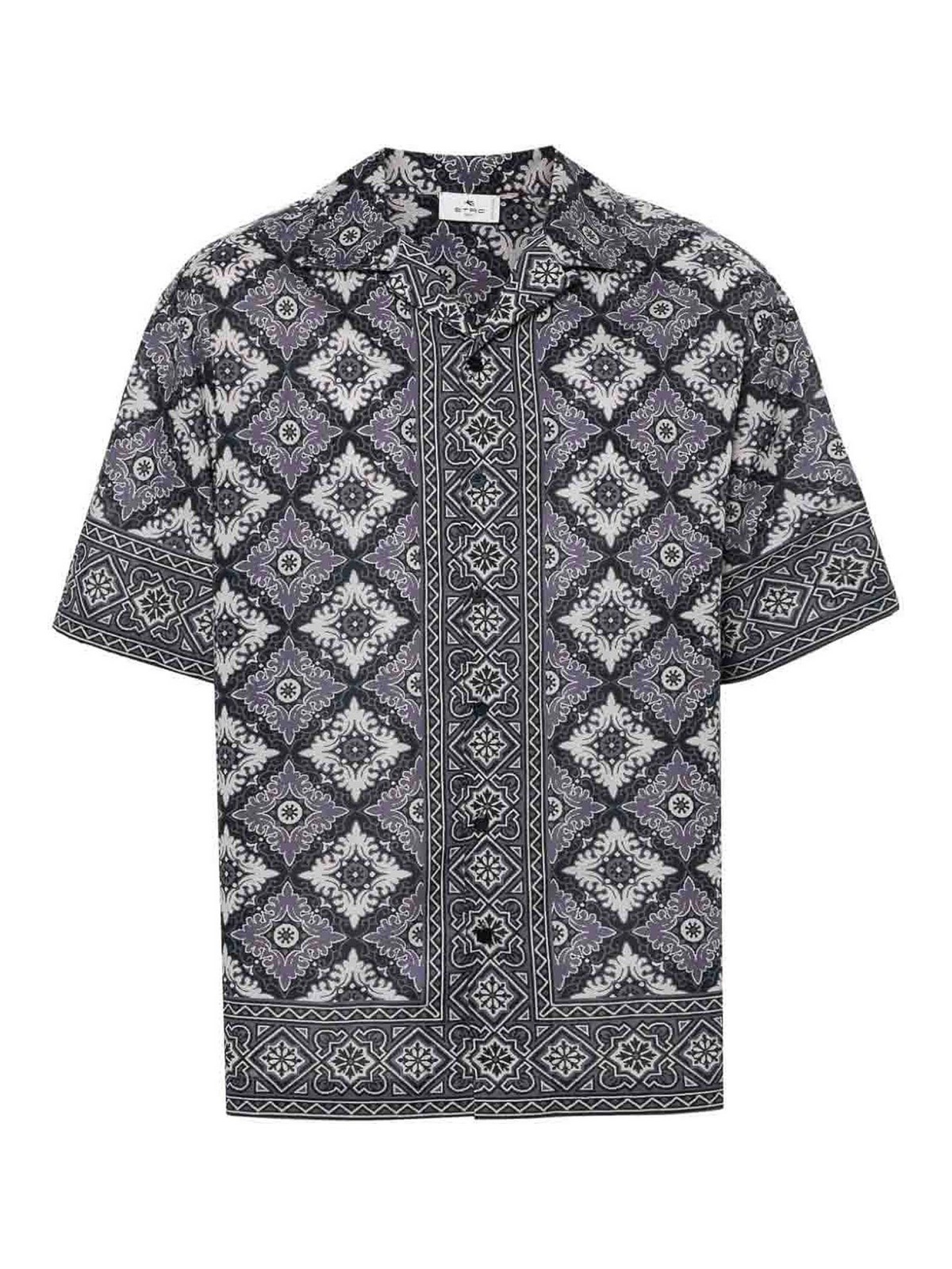 Shop Etro Shirt With Print In Azul