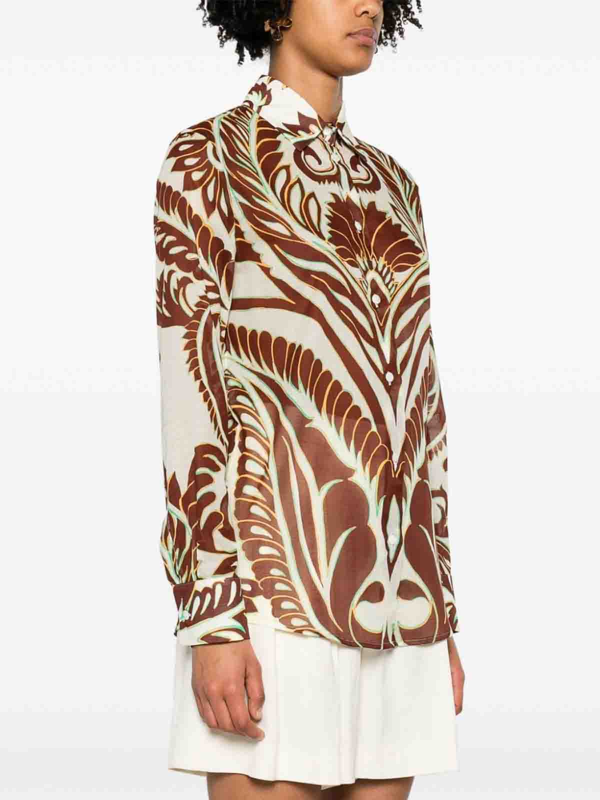 Shop Etro Blouse With Print In Marrón
