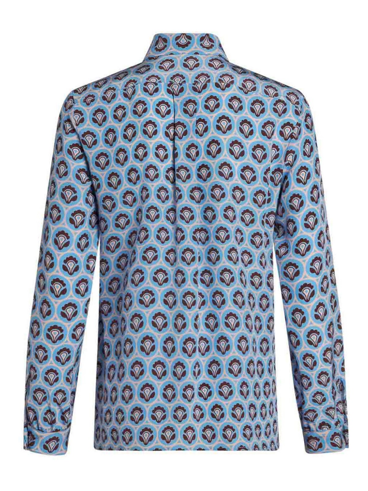Shop Etro Blouse With Print In Azul