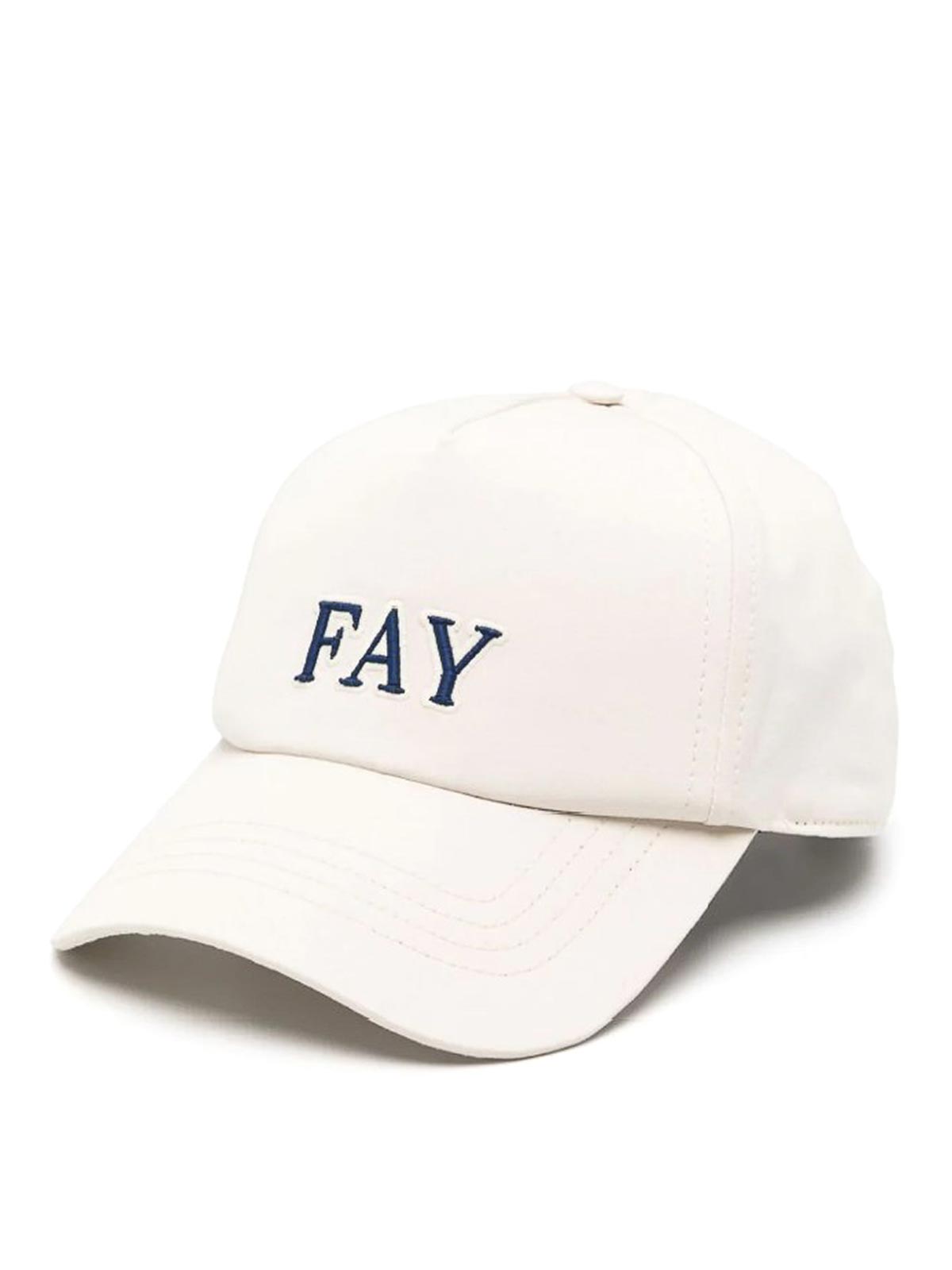 Shop Fay Hat With Logo In Beis
