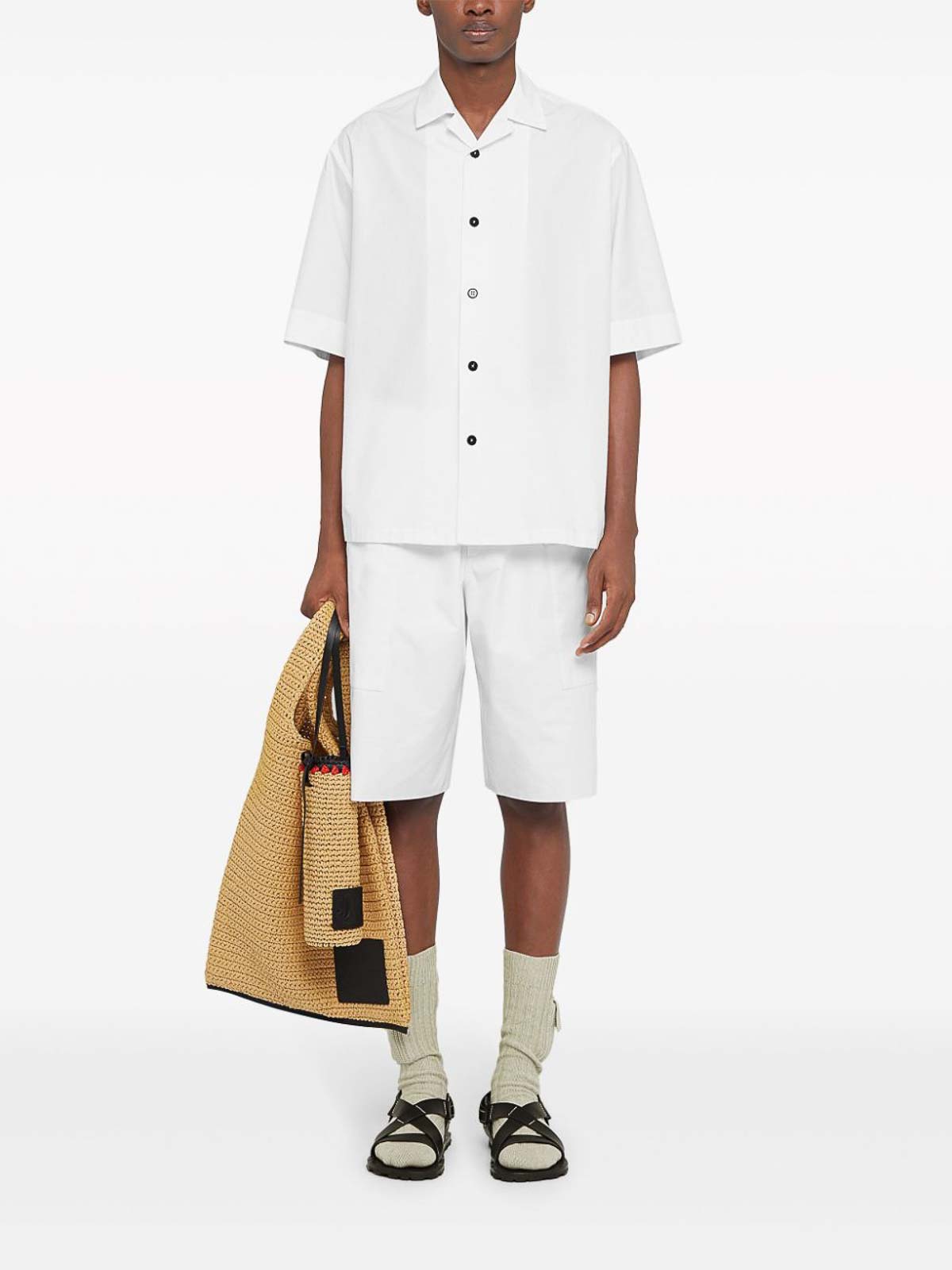 Shop Jil Sander Shirt With Logo In Blanco