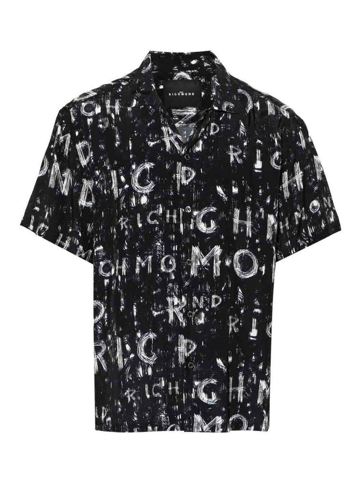 Shop John Richmond Shirt With Logo In Negro