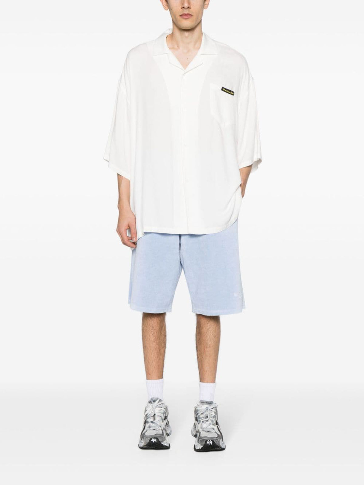 Shop Martine Rose Shirt With Logo In Blanco