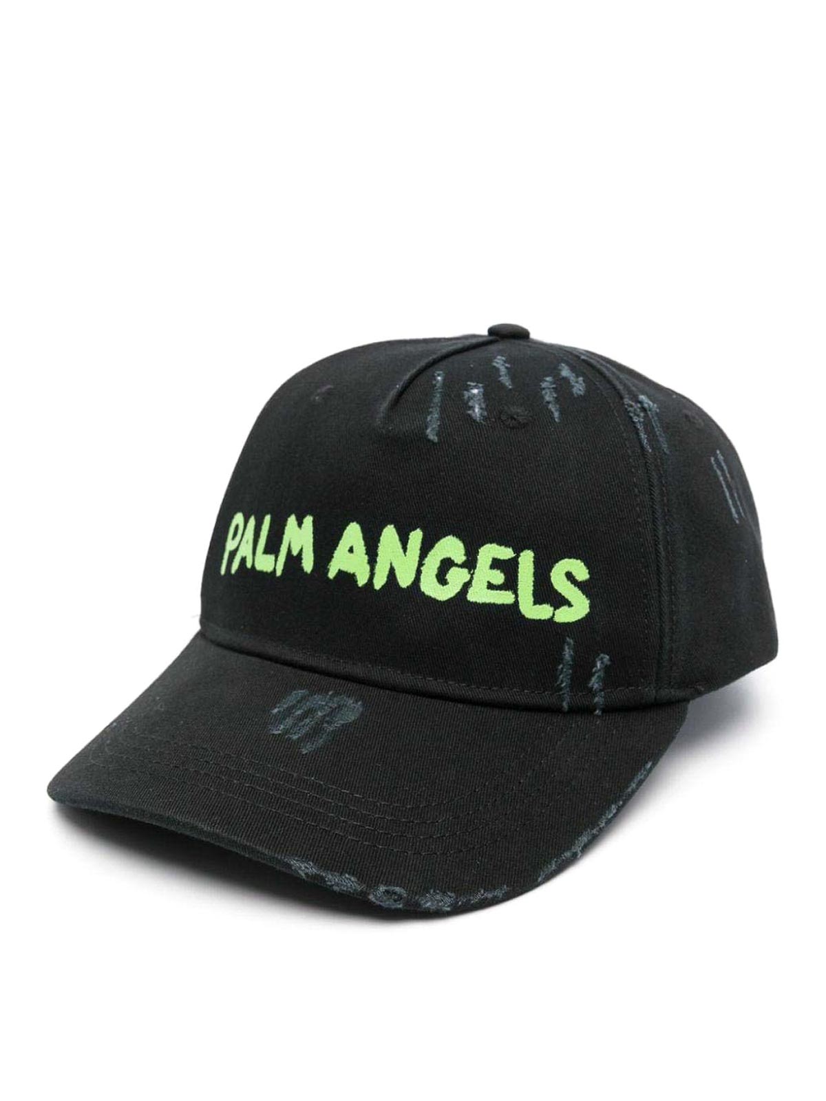 Shop Palm Angels Hat With Logo In Negro