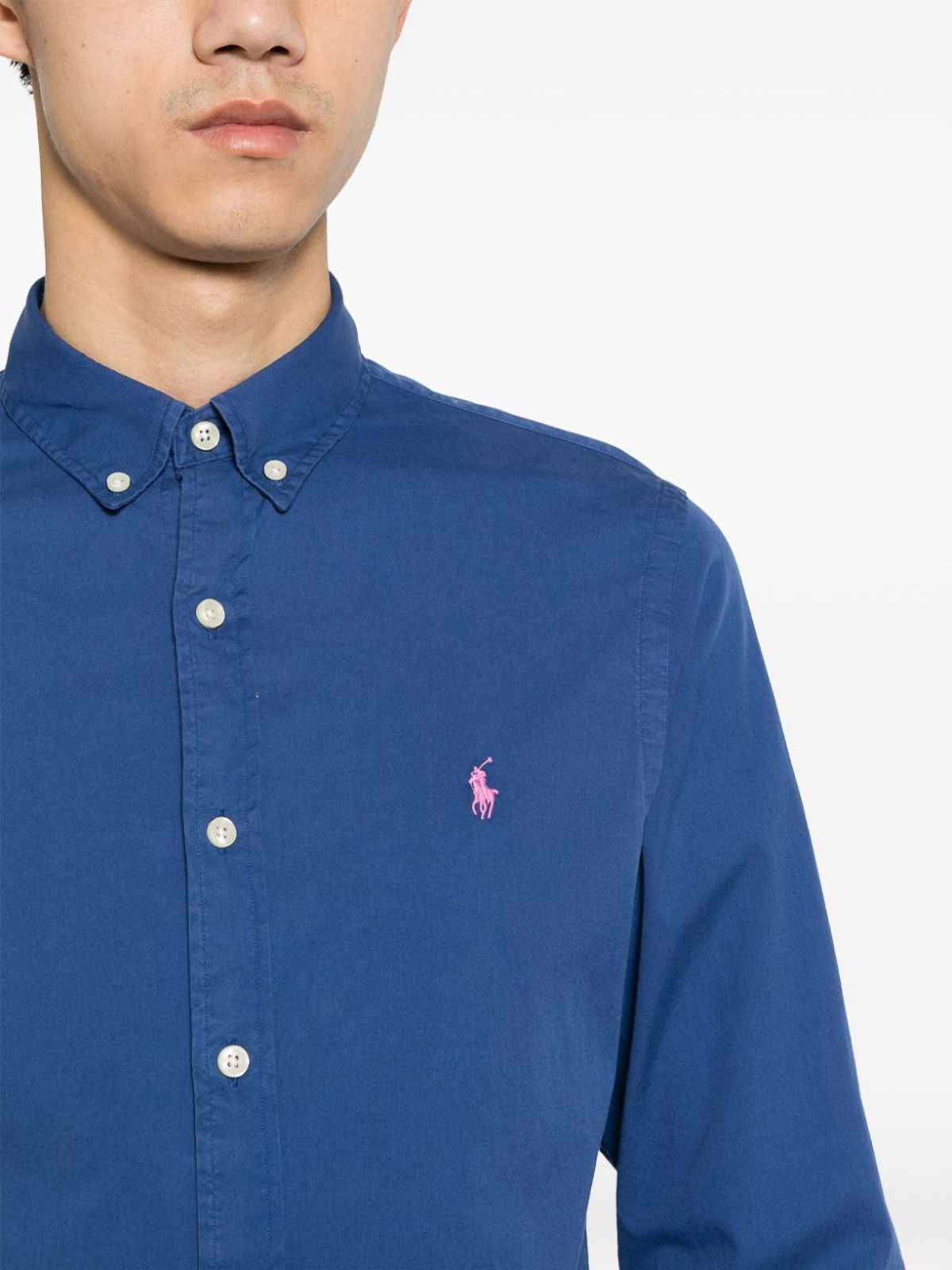 Shop Polo Ralph Lauren Shirt With Logo In Azul