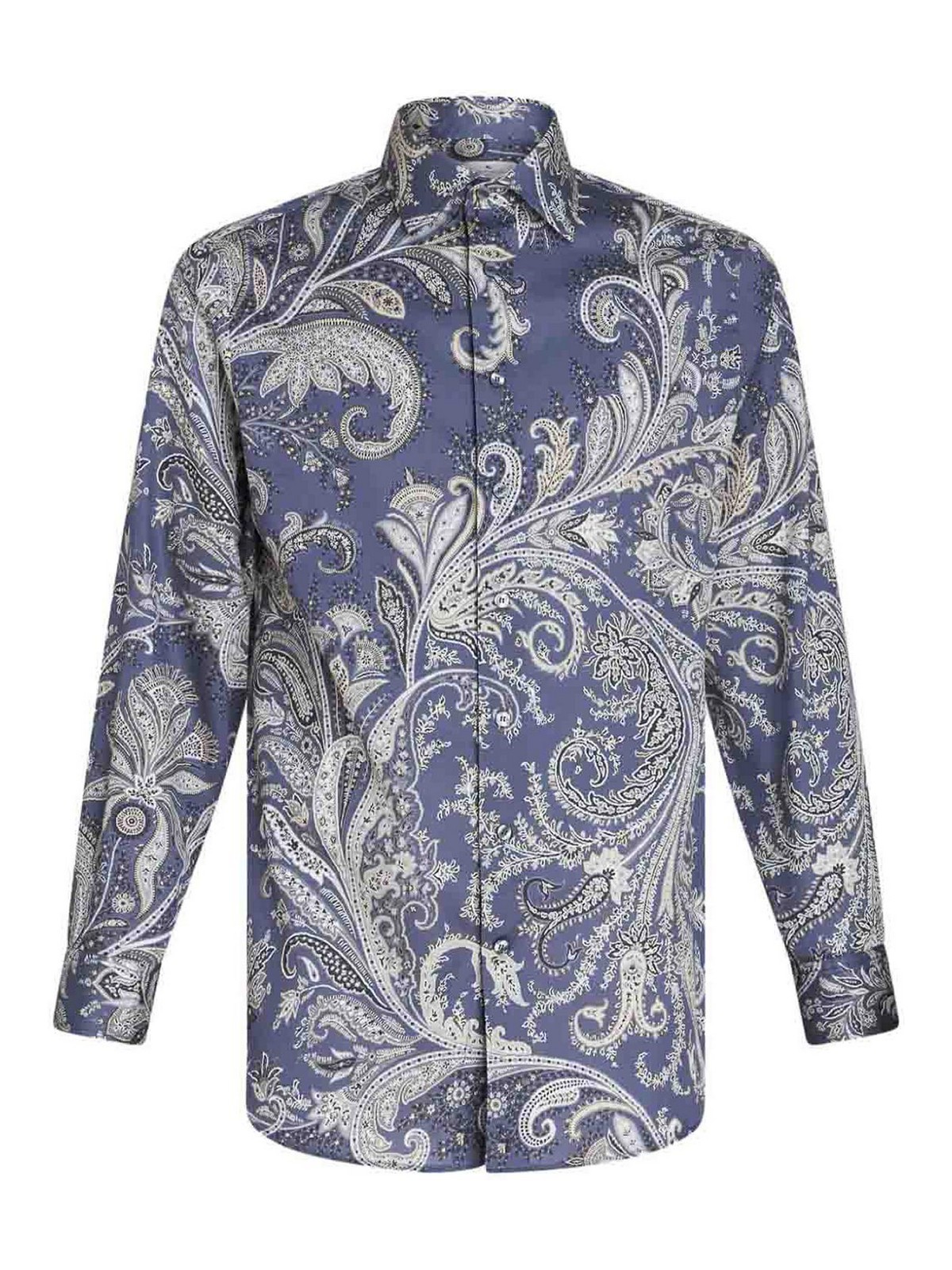 Etro Shirt With Print In Gris