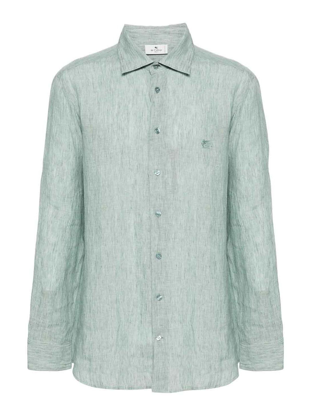 Etro Shirt With Print In Verde