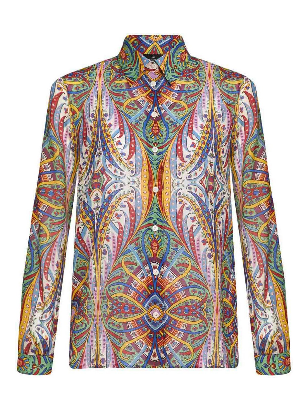 Shop Etro Shirt With Paisley Print In Multicolor