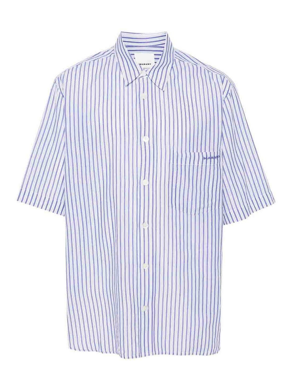 Shop Isabel Marant Striped Shirt In Blanco