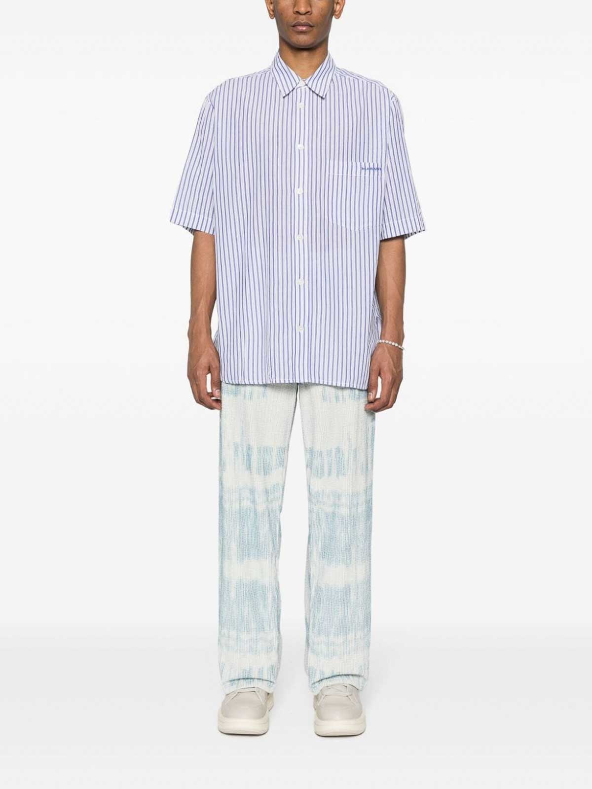 Shop Isabel Marant Striped Shirt In Blanco